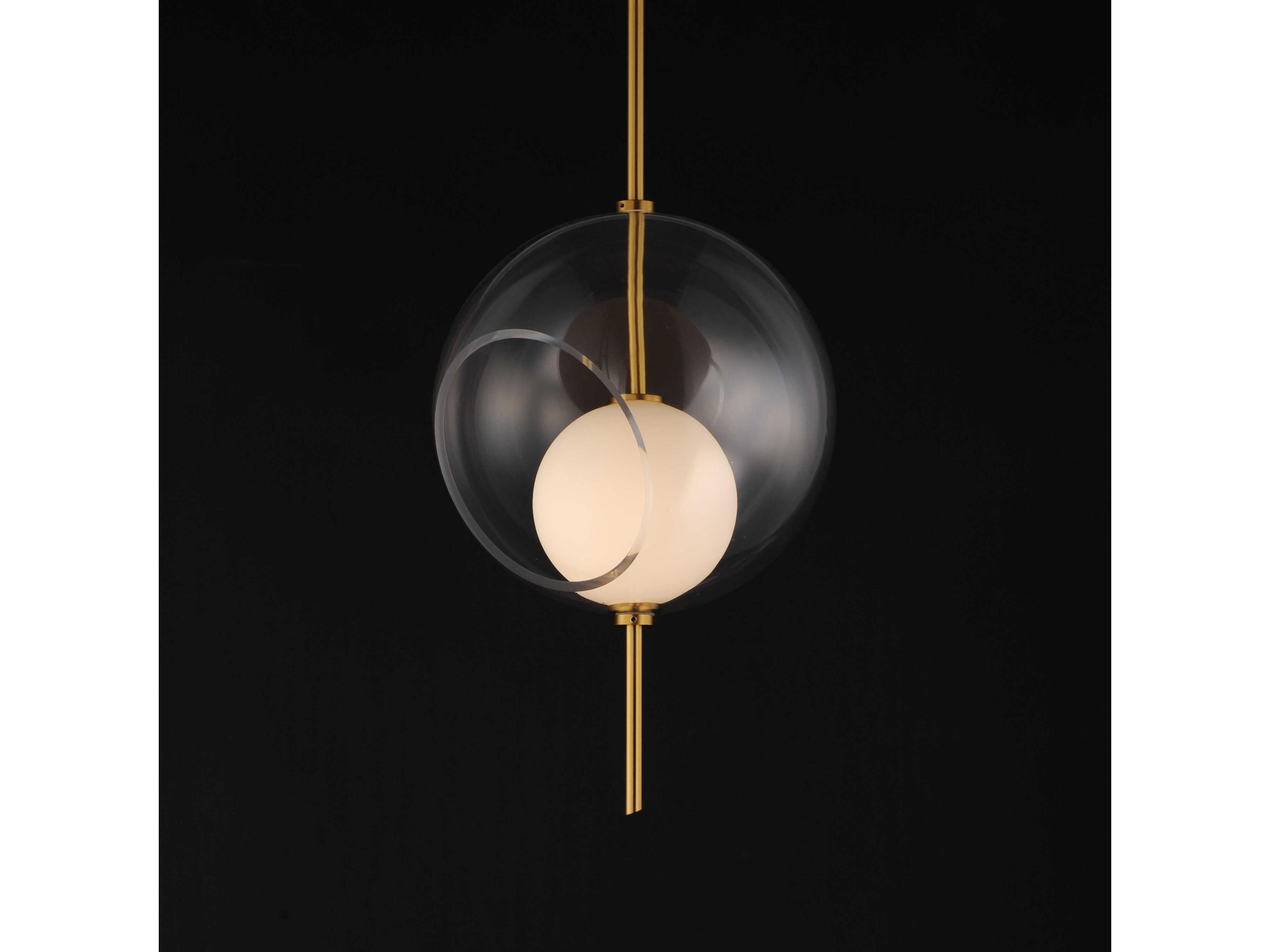 ET2 Martini 1-Light Natural Aged Brass Globe Mini Pendant