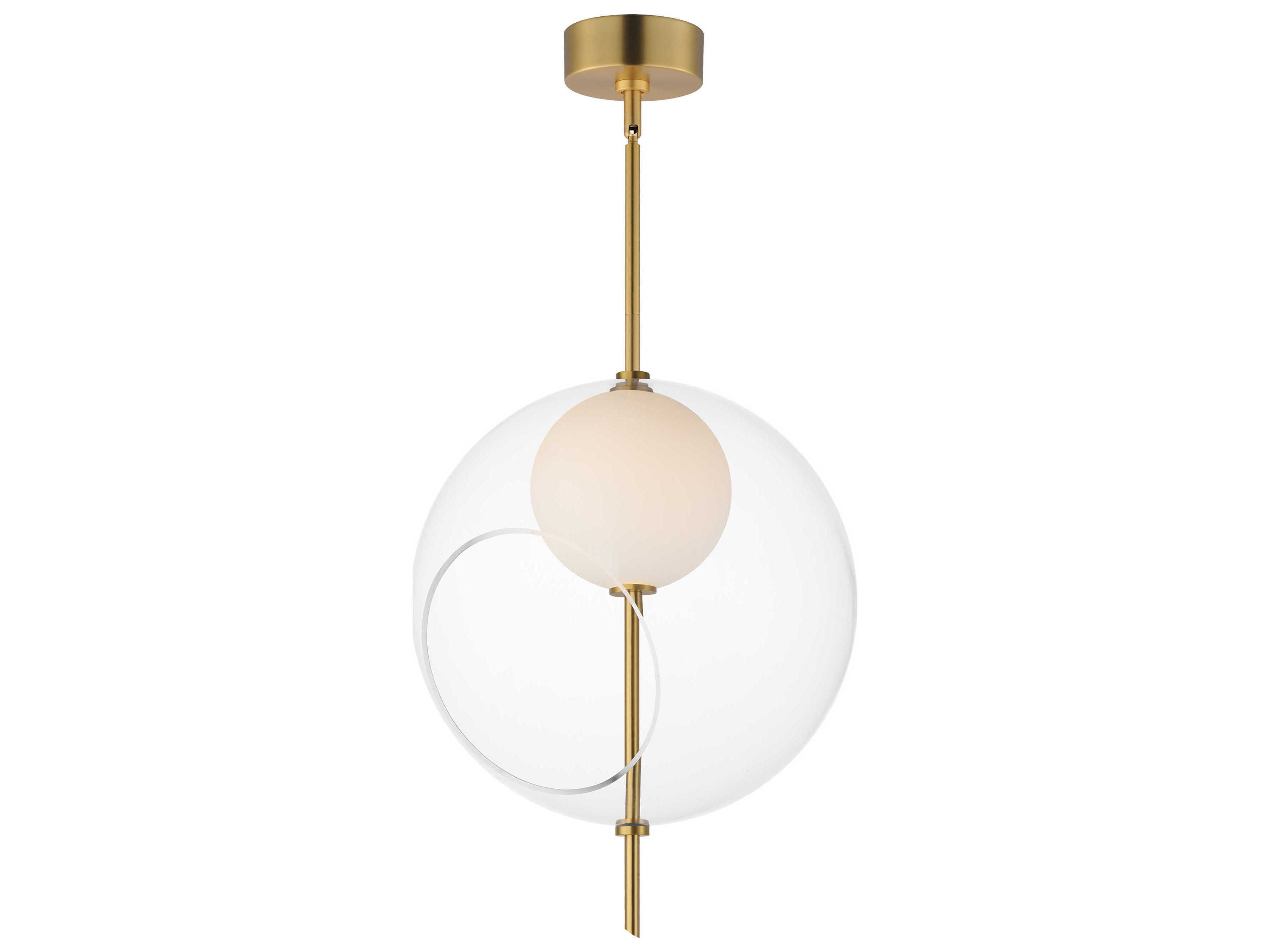 ET2 Martini 1-Light Natural Aged Brass Globe Pendant