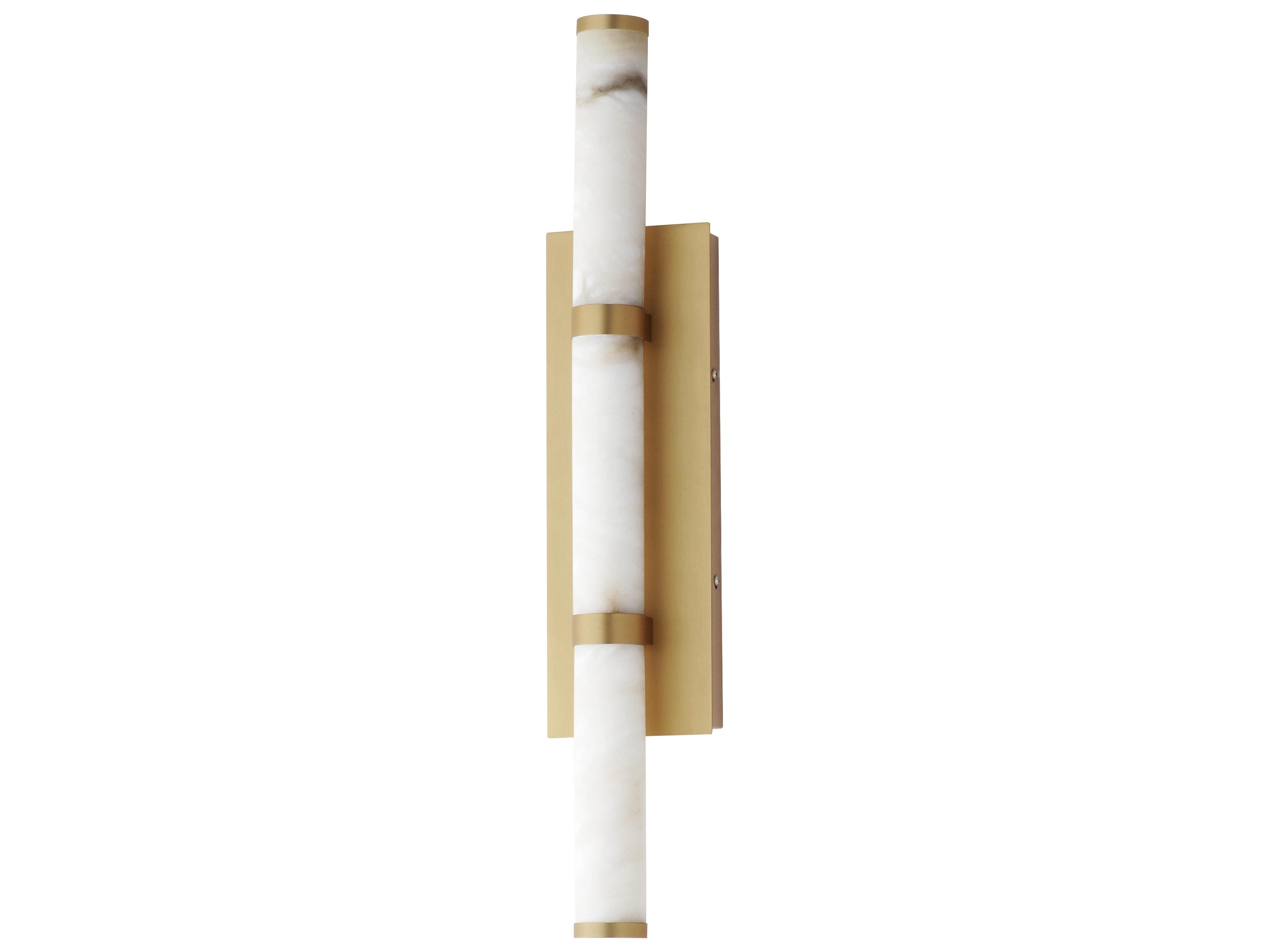 ET2 Aragon 3-Light White Alabaster Gold Wall Sconce