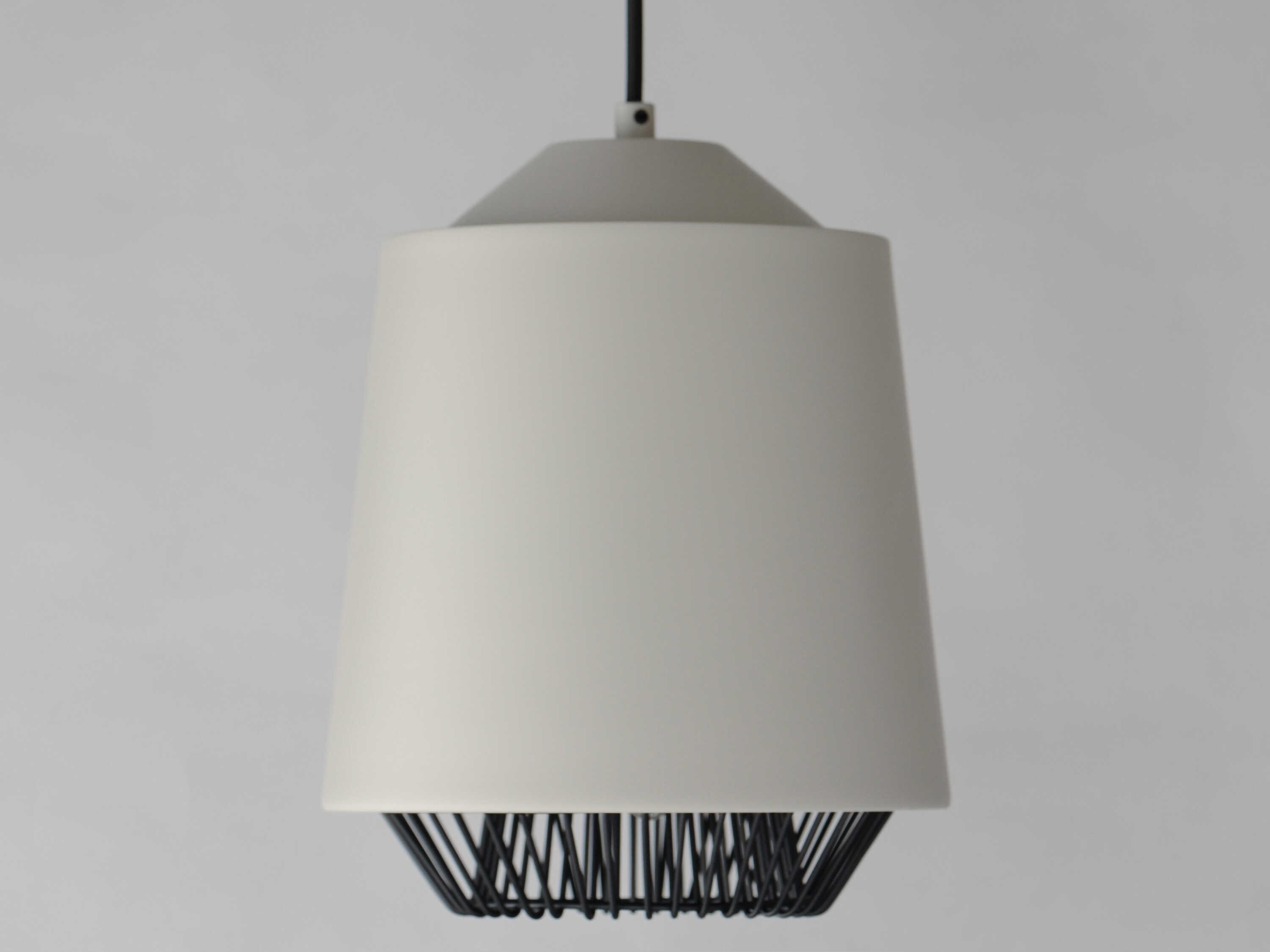 ET2 1-Light Gray Black LED Cylinder Mini Pendant