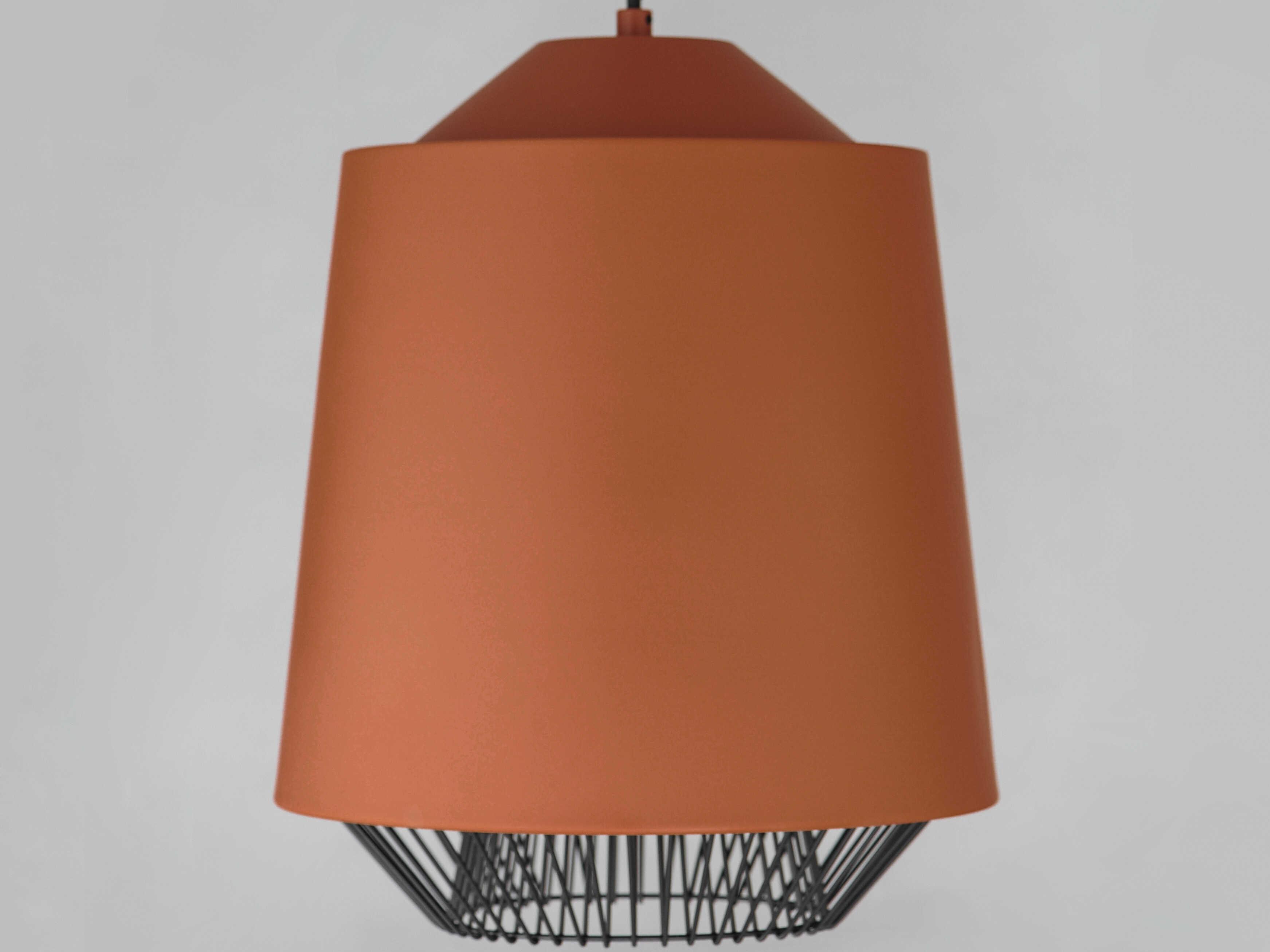 ET2 Phoenix 1-Light Brick Black Brown LED Cylinder Pendant