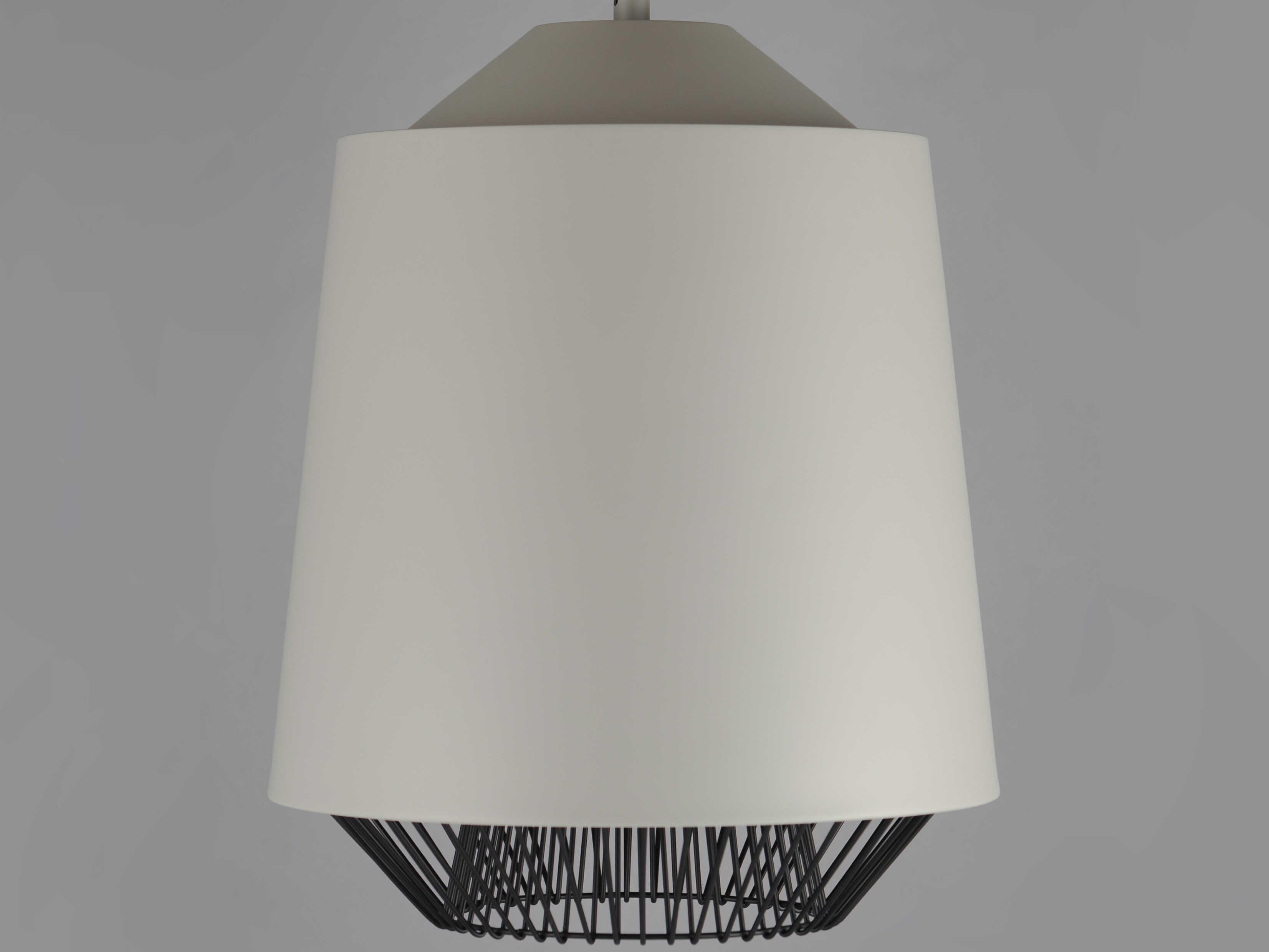 ET2 Phoenix 1-Light Gray Black LED Cylinder Pendant