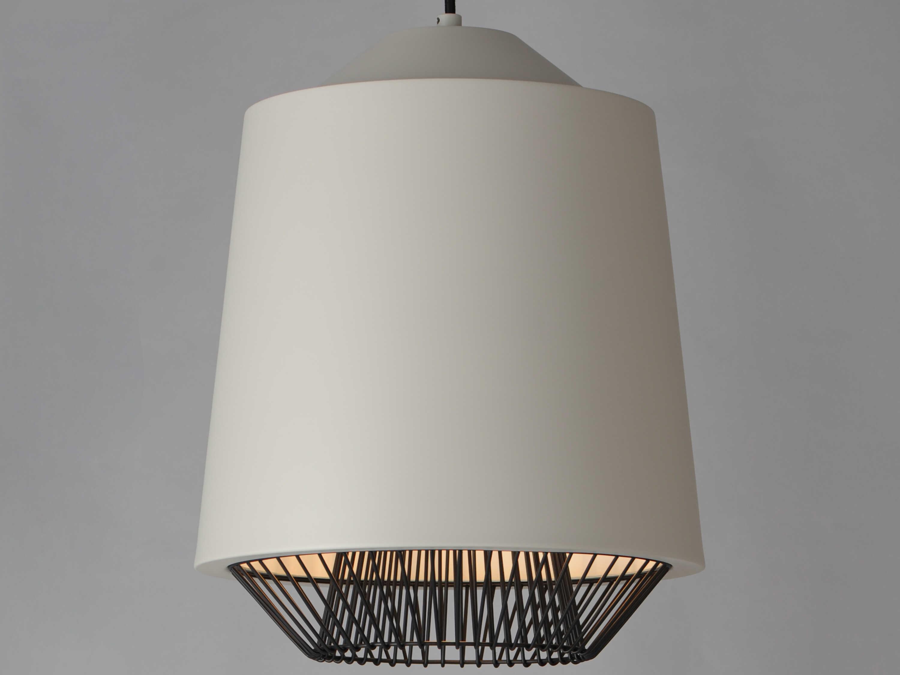 ET2 Phoenix 1-Light Gray Black LED Cylinder Pendant