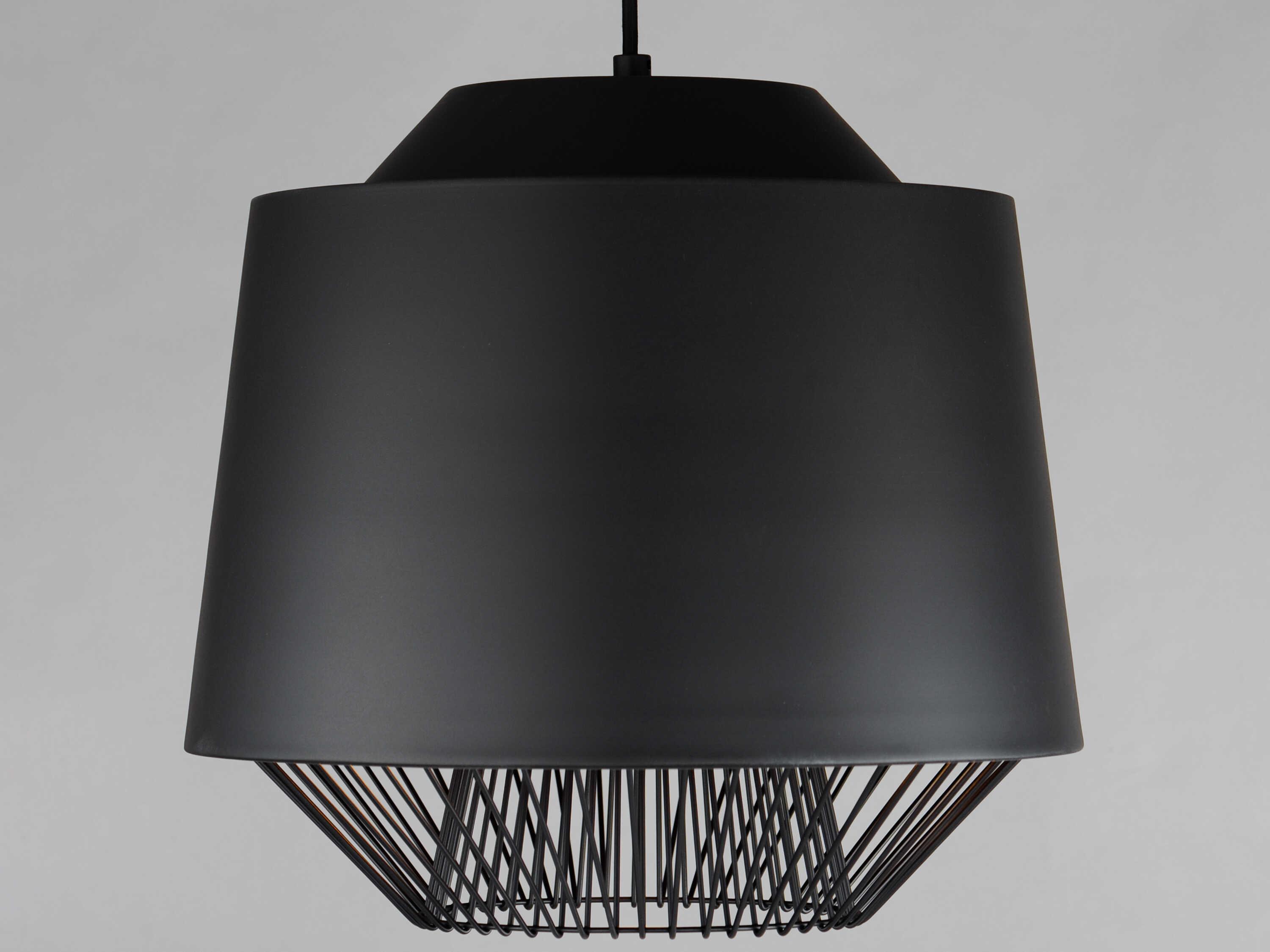 ET2 Phoenix 1-Light Black Gold LED Cylinder Pendant