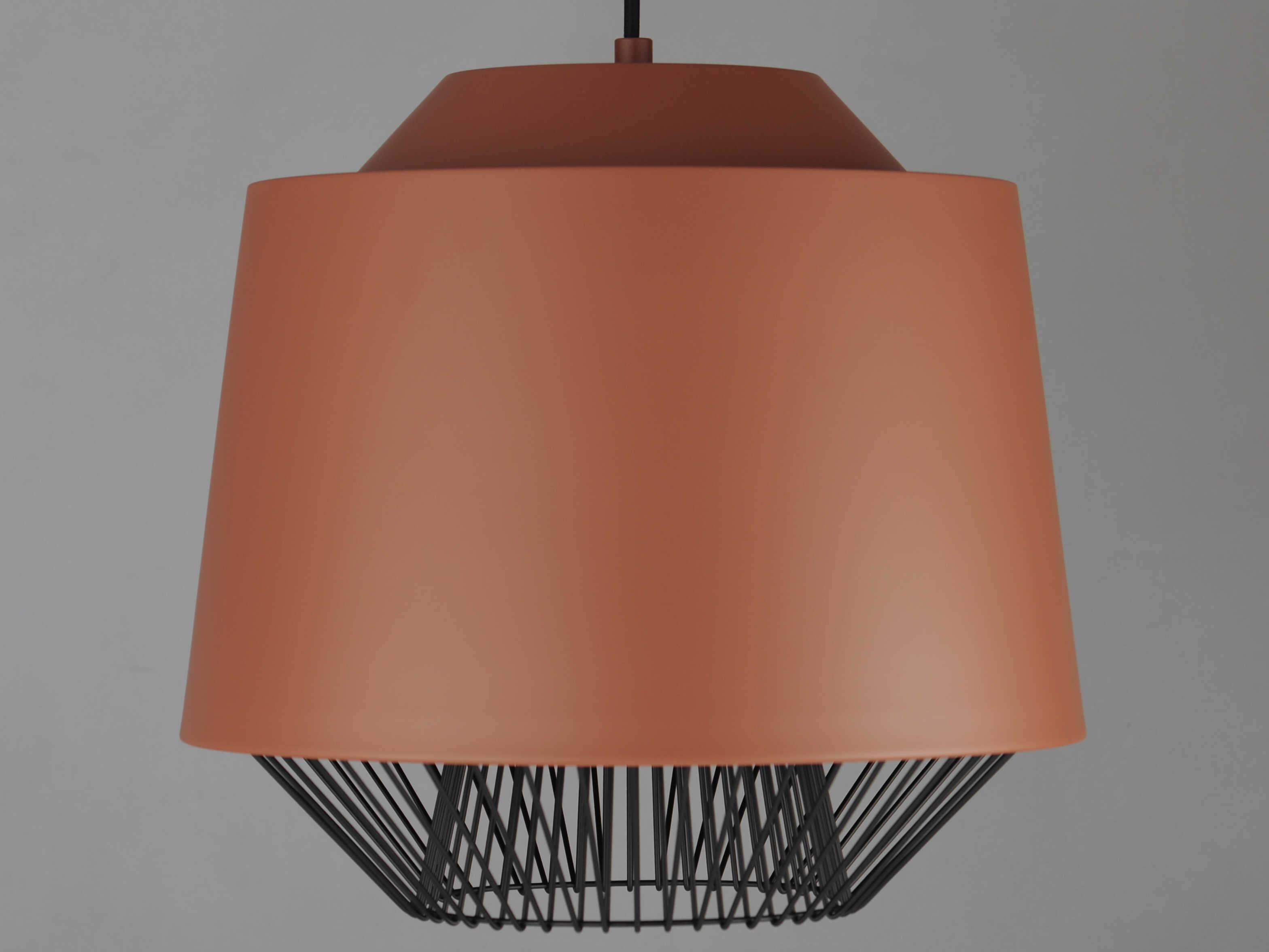 ET2 Phoenix 1-Light Brick Black Brown LED Cylinder Pendant