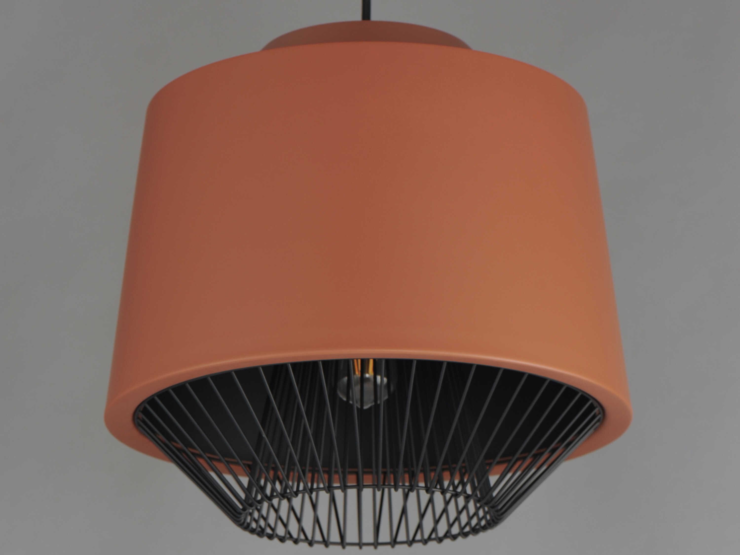 ET2 Phoenix 1-Light Brick Black Brown LED Cylinder Pendant