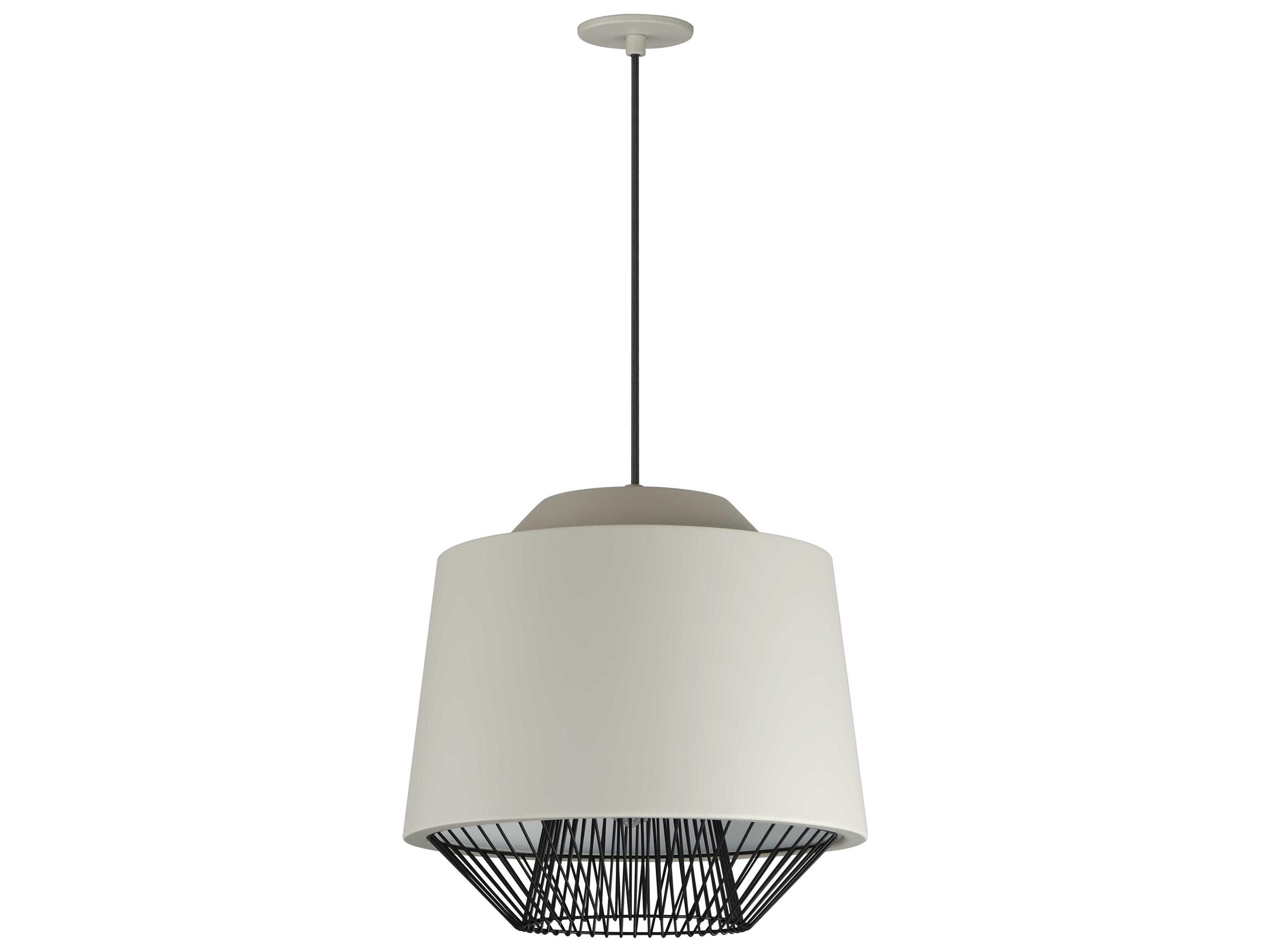 ET2 Phoenix 1-Light Gray Black LED Cylinder Pendant
