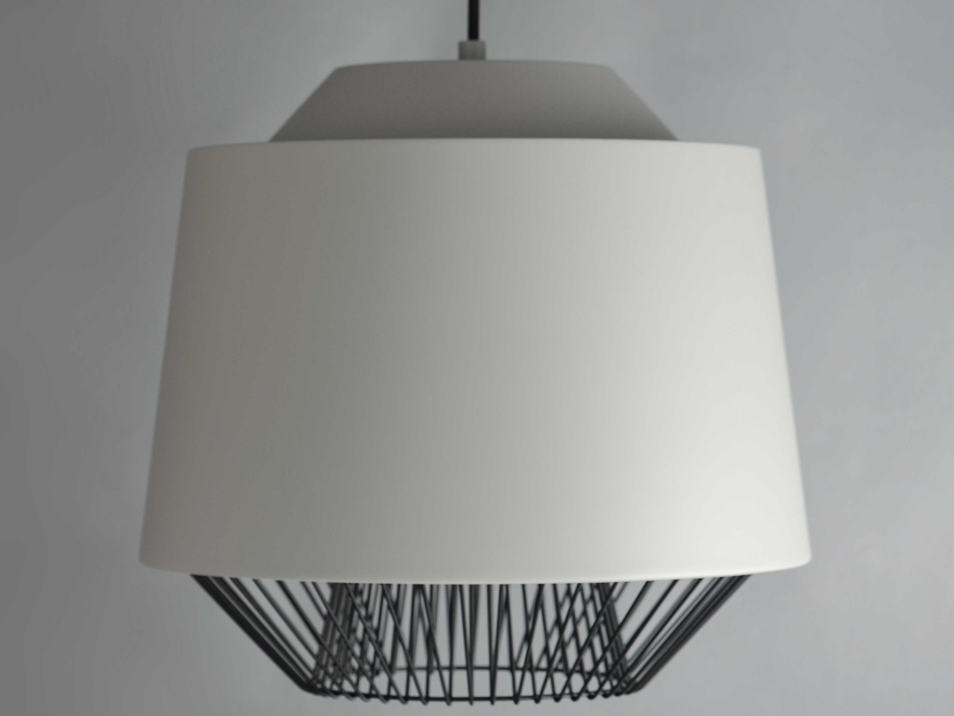 ET2 Phoenix 1-Light Gray Black LED Cylinder Pendant
