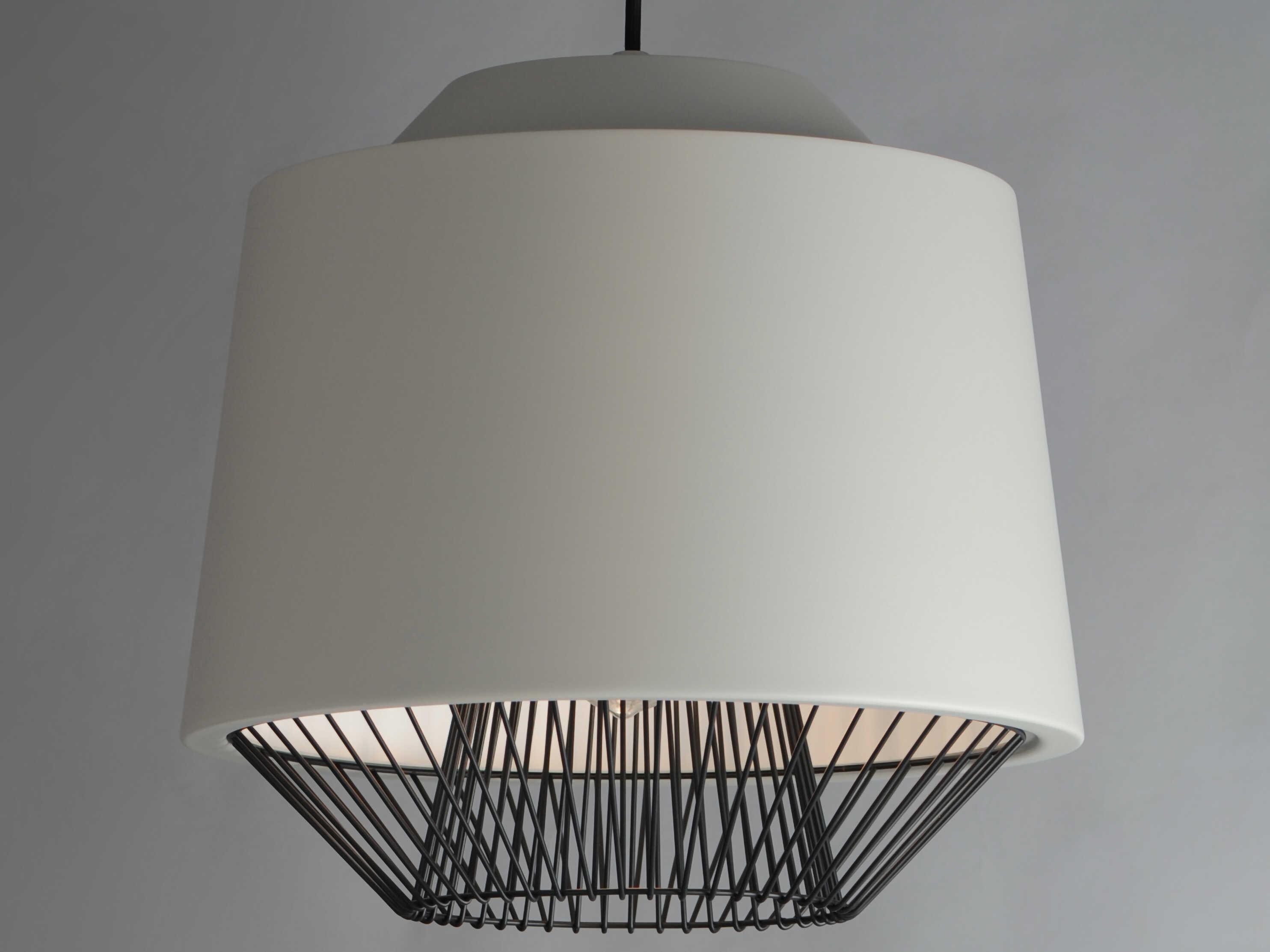ET2 Phoenix 1-Light Gray Black LED Cylinder Pendant