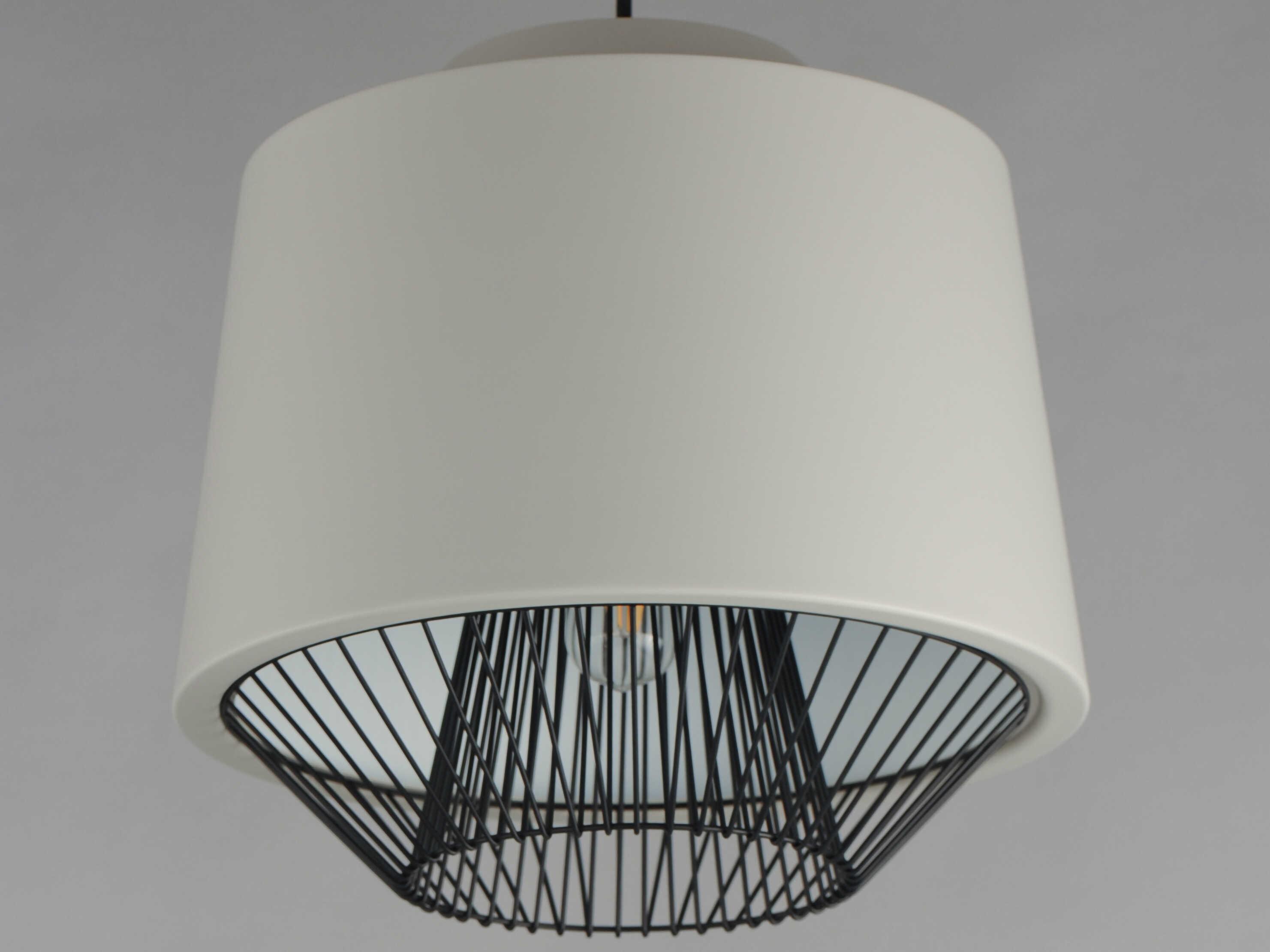 ET2 Phoenix 1-Light Gray Black LED Cylinder Pendant