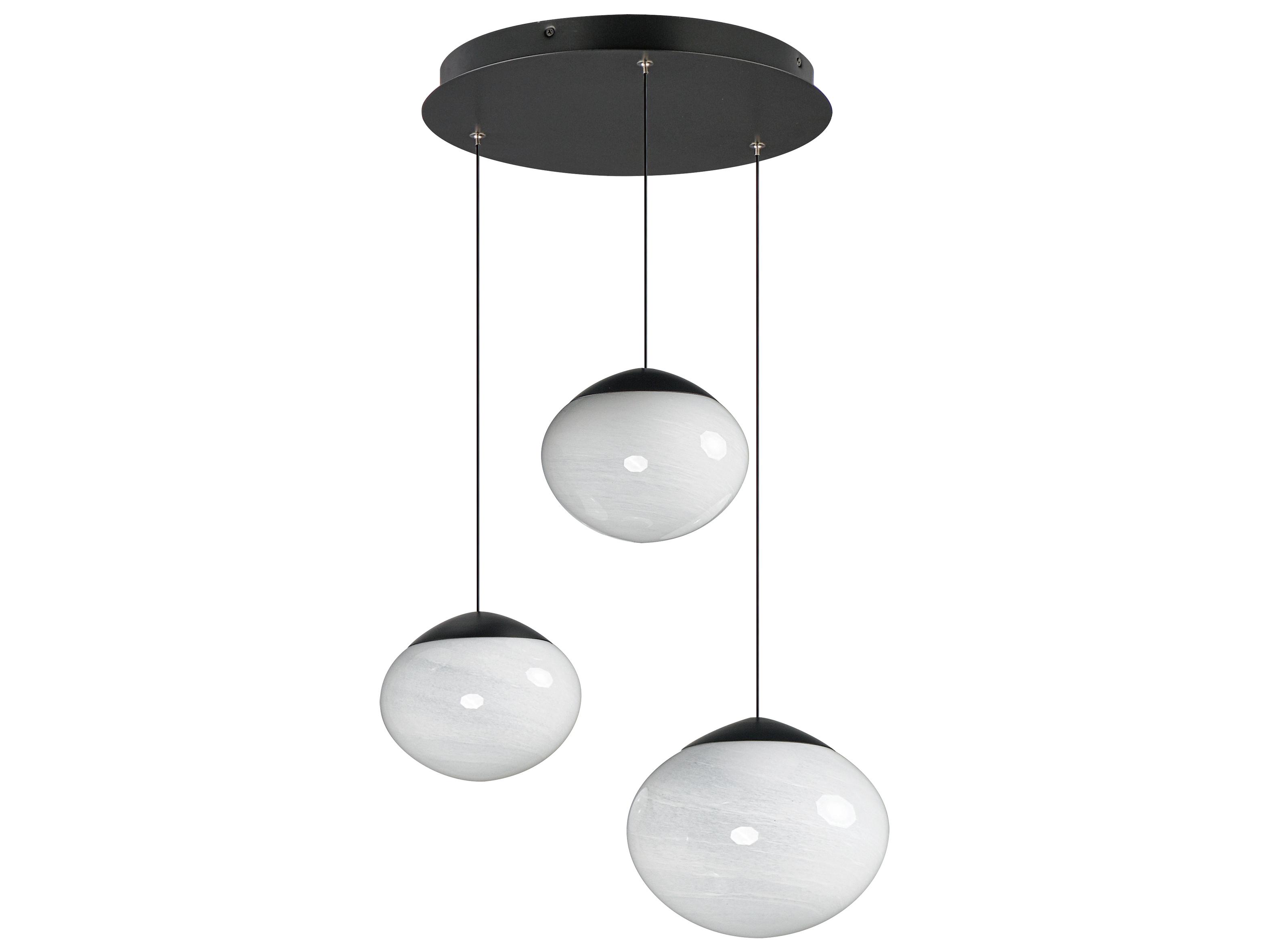 ET2 Nimbus 3-Light Black Globe Pendant