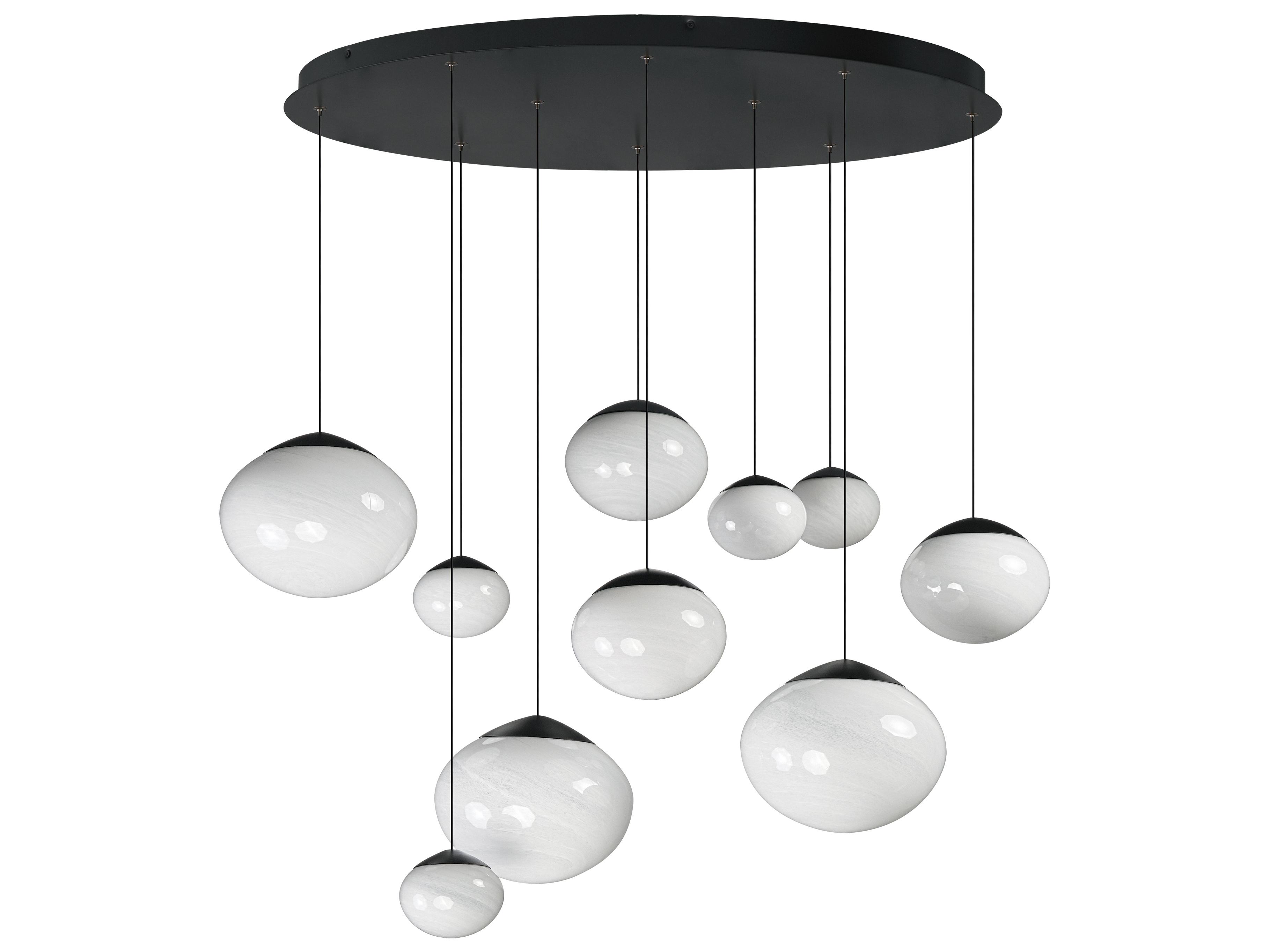 ET2 Nimbus 10-Light Black Globe Island Pendant