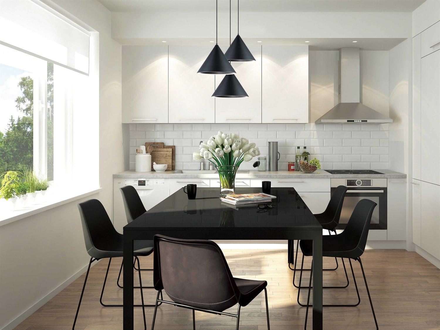 ET2 1-Light Black LED Mini Pendant