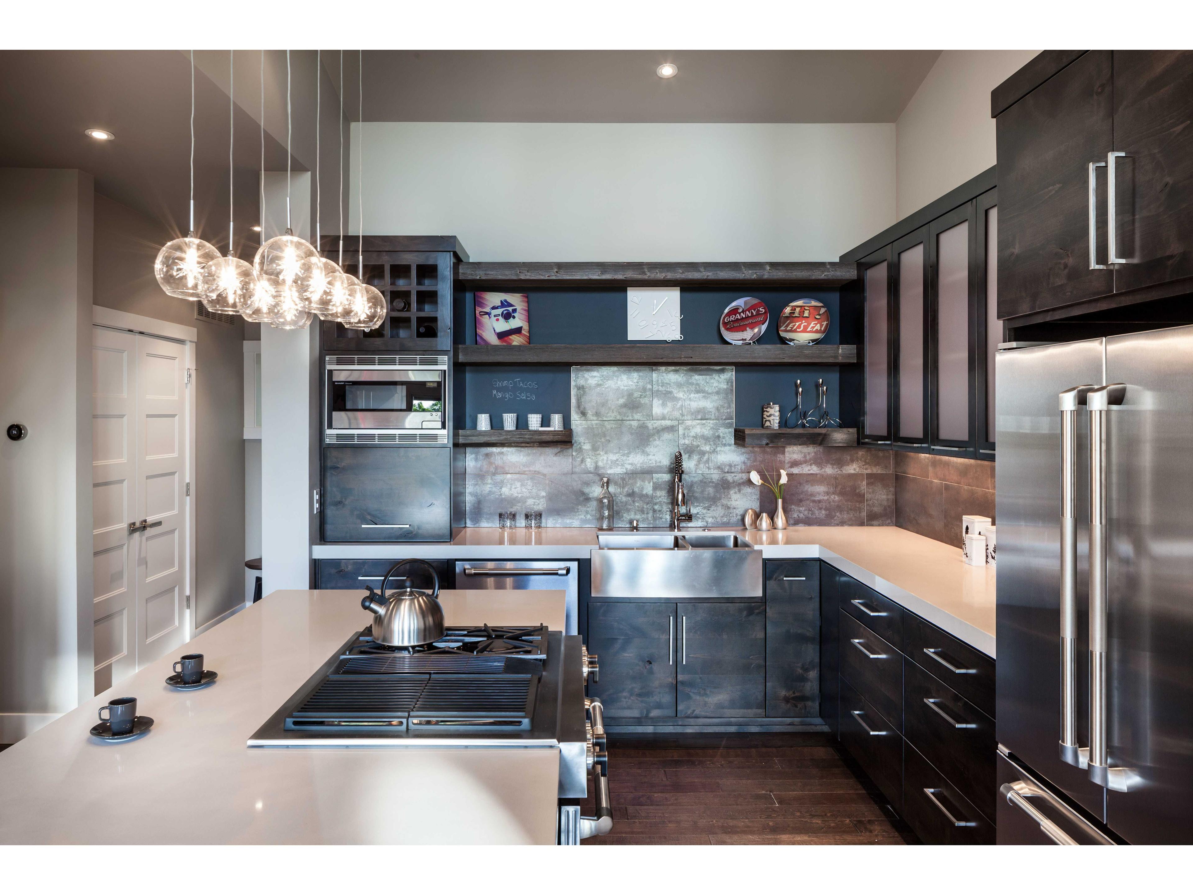 ET2 Starburst 8-Light Satin Nickel Polished Chrome Island Pendant