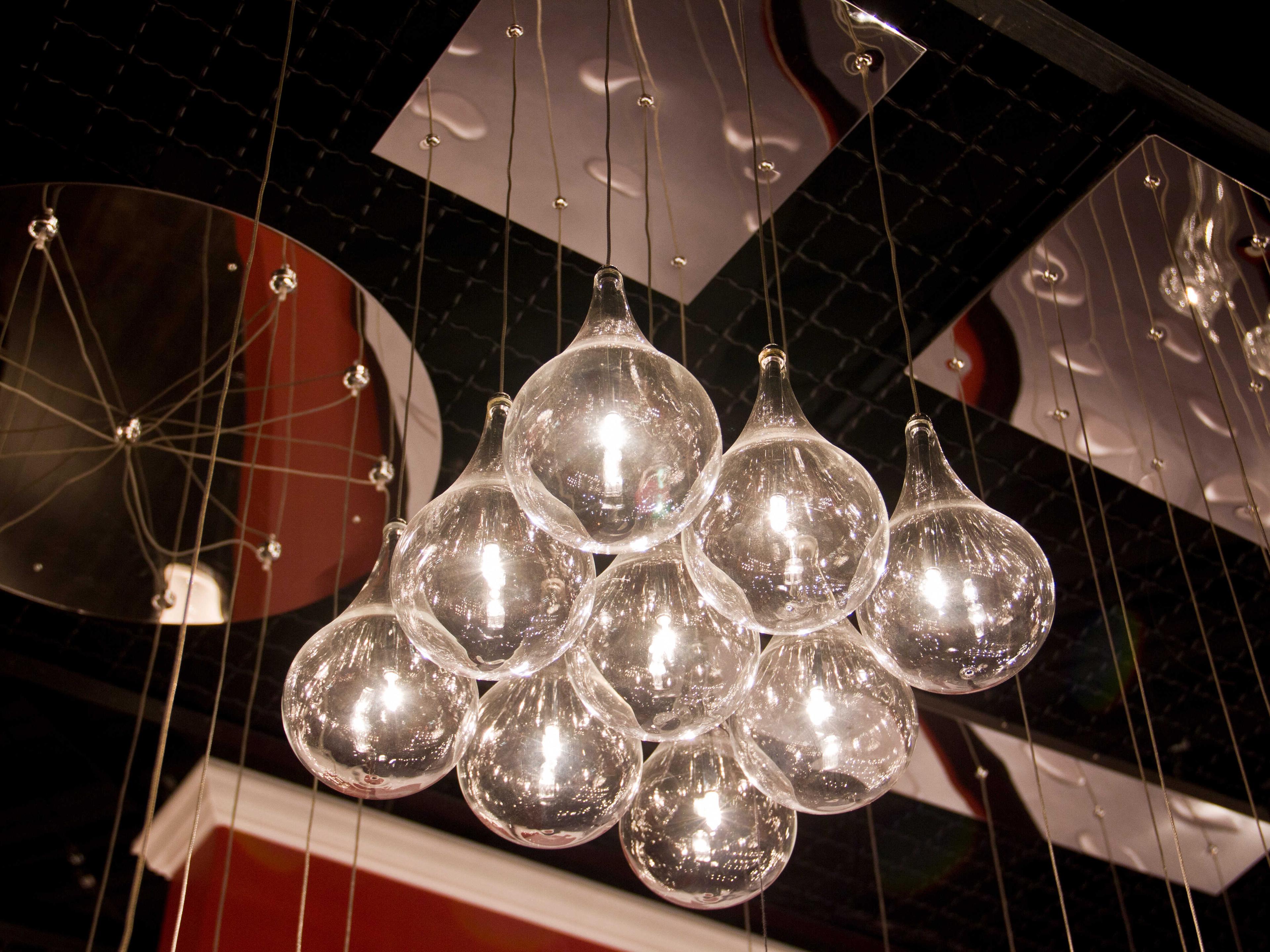 ET2 Larmes 9-Light Polished Chrome Glass Pendant