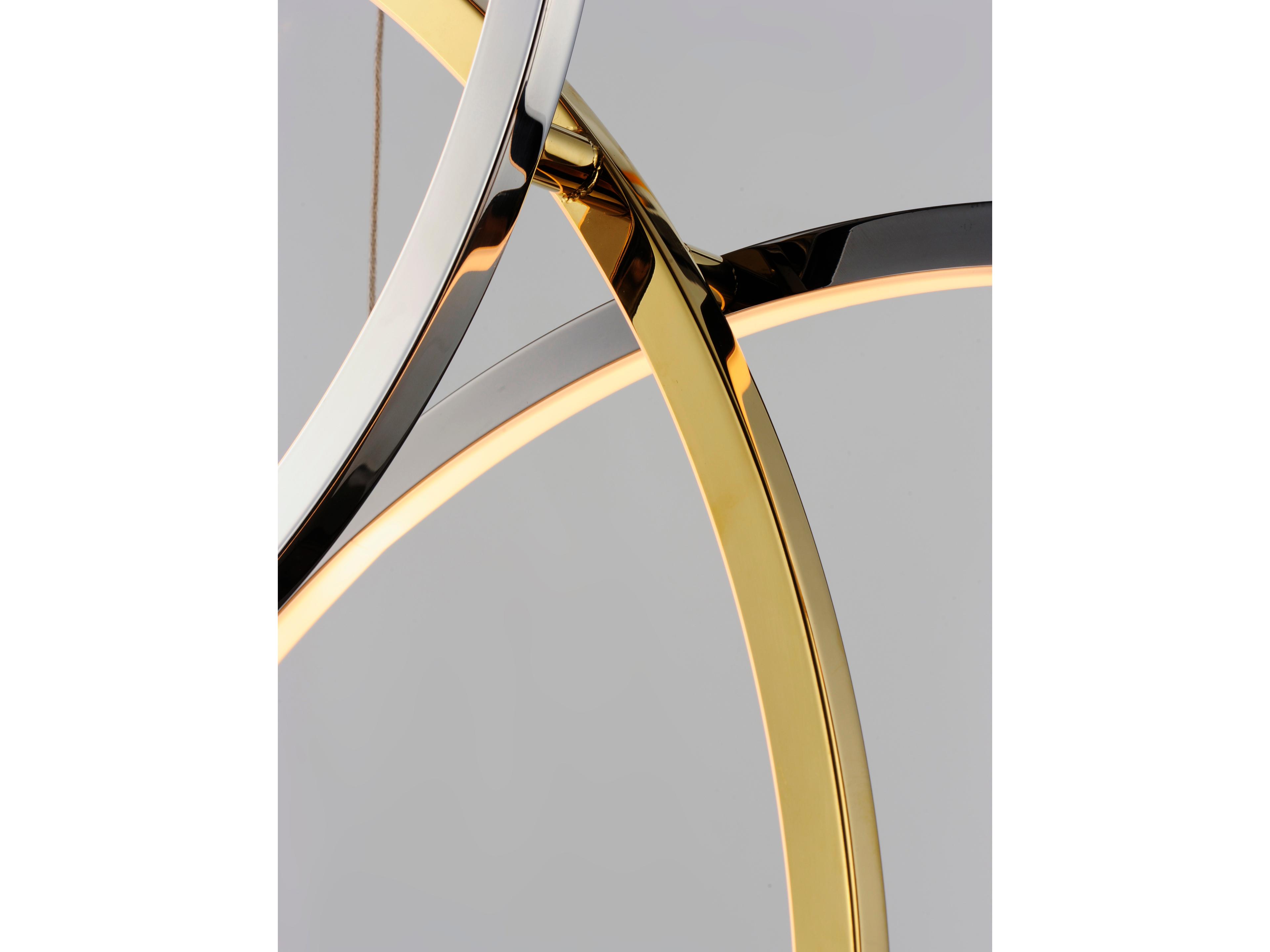 ET2 Union 5-Light Gold LED Geometric Linear Island Pendant