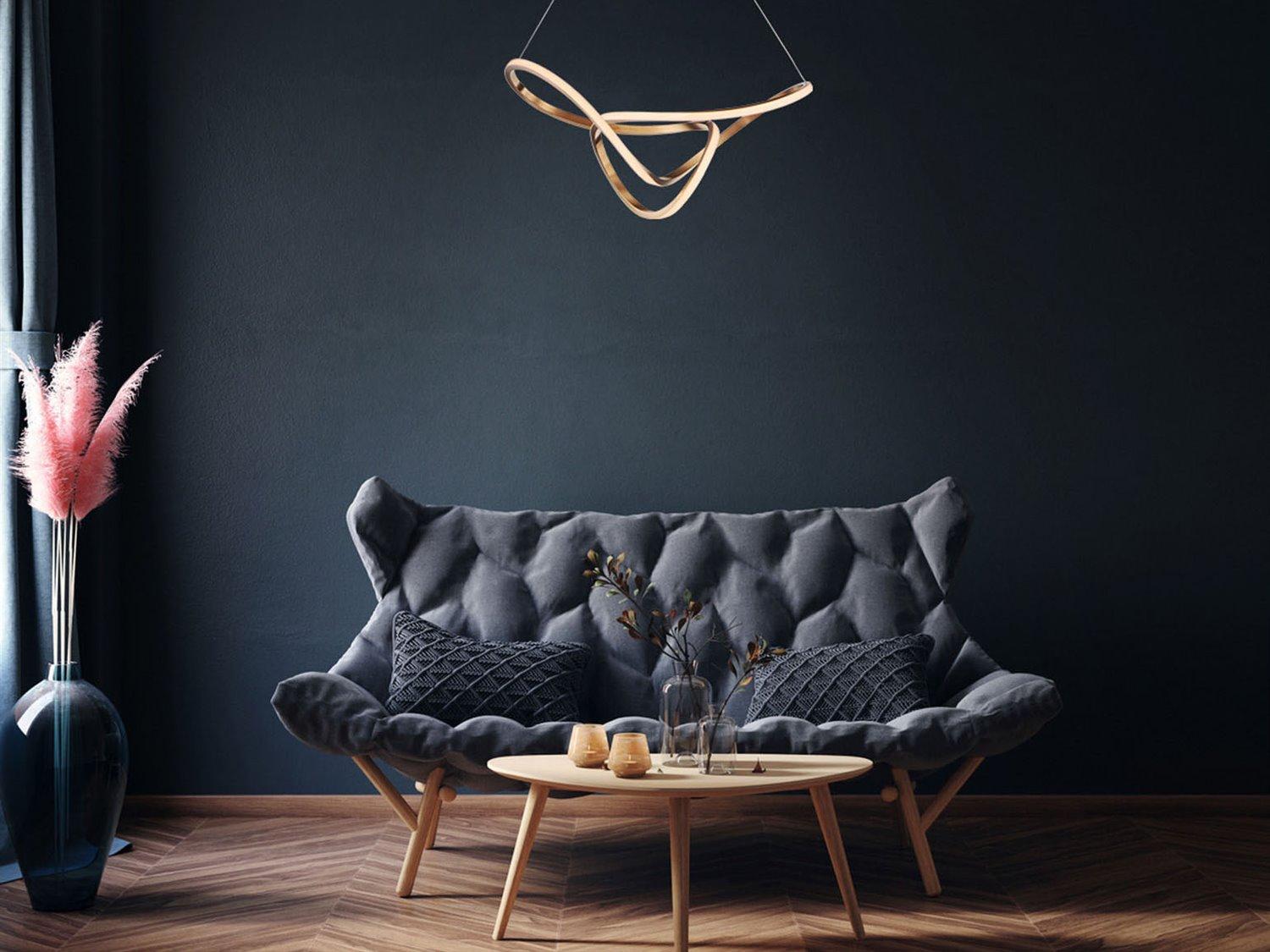 ET2 Perpetual 1-Light Brushed Champagne Gold LED Pendant