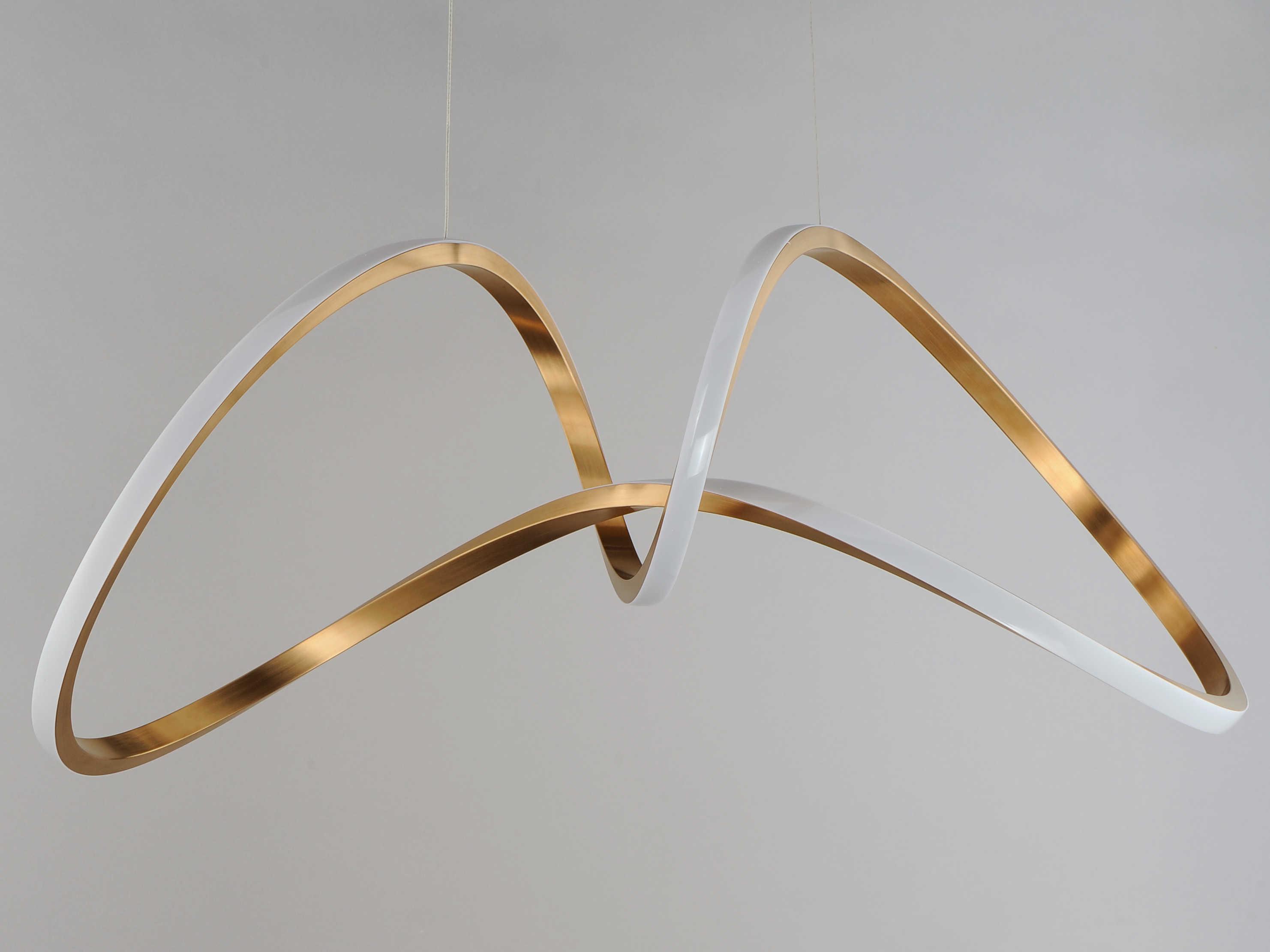 ET2 Perpetual 1-Light Brushed Champagne Gold LED Linear Island Pendant