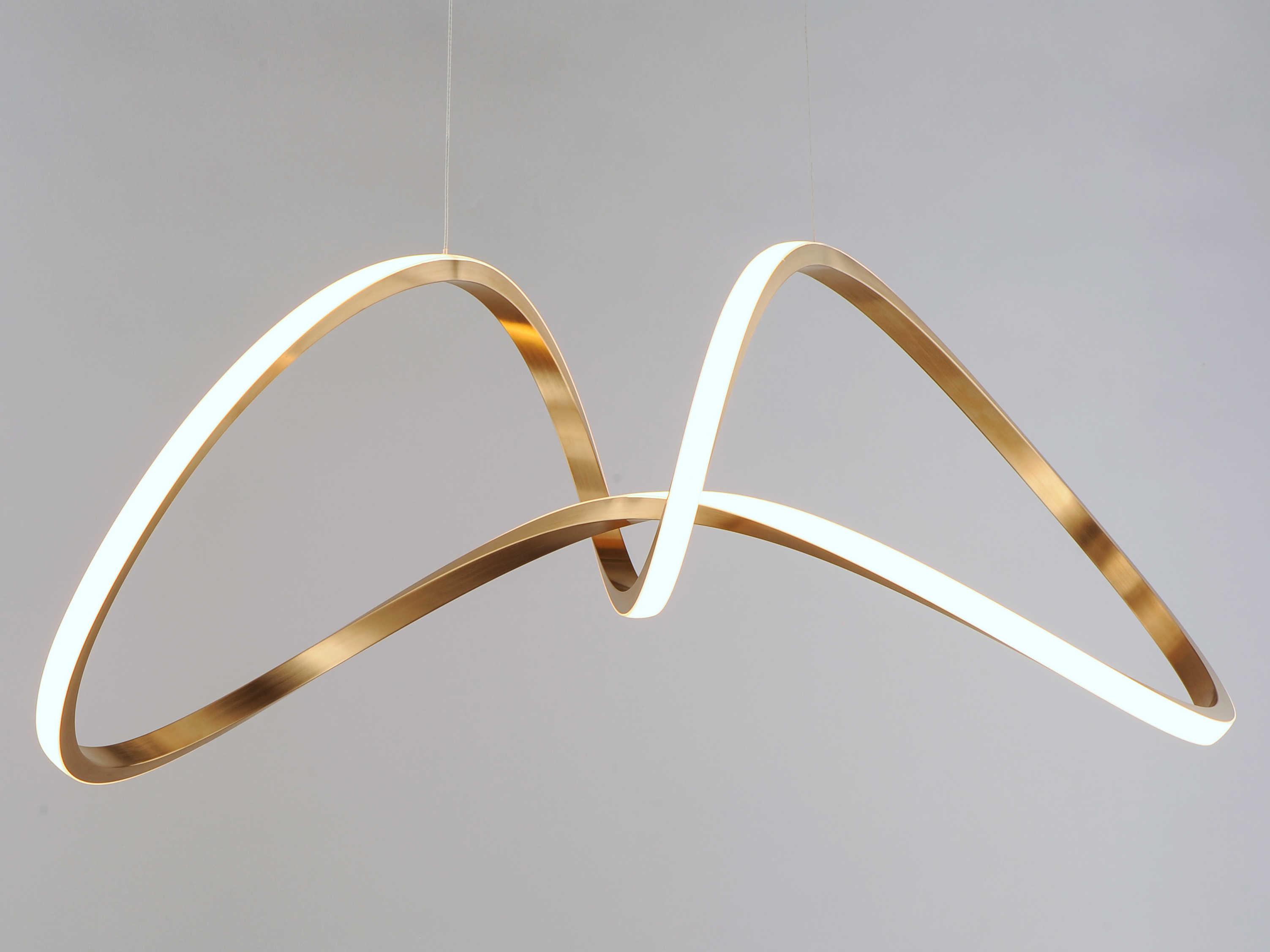 ET2 Perpetual 1-Light Brushed Champagne Gold LED Linear Island Pendant