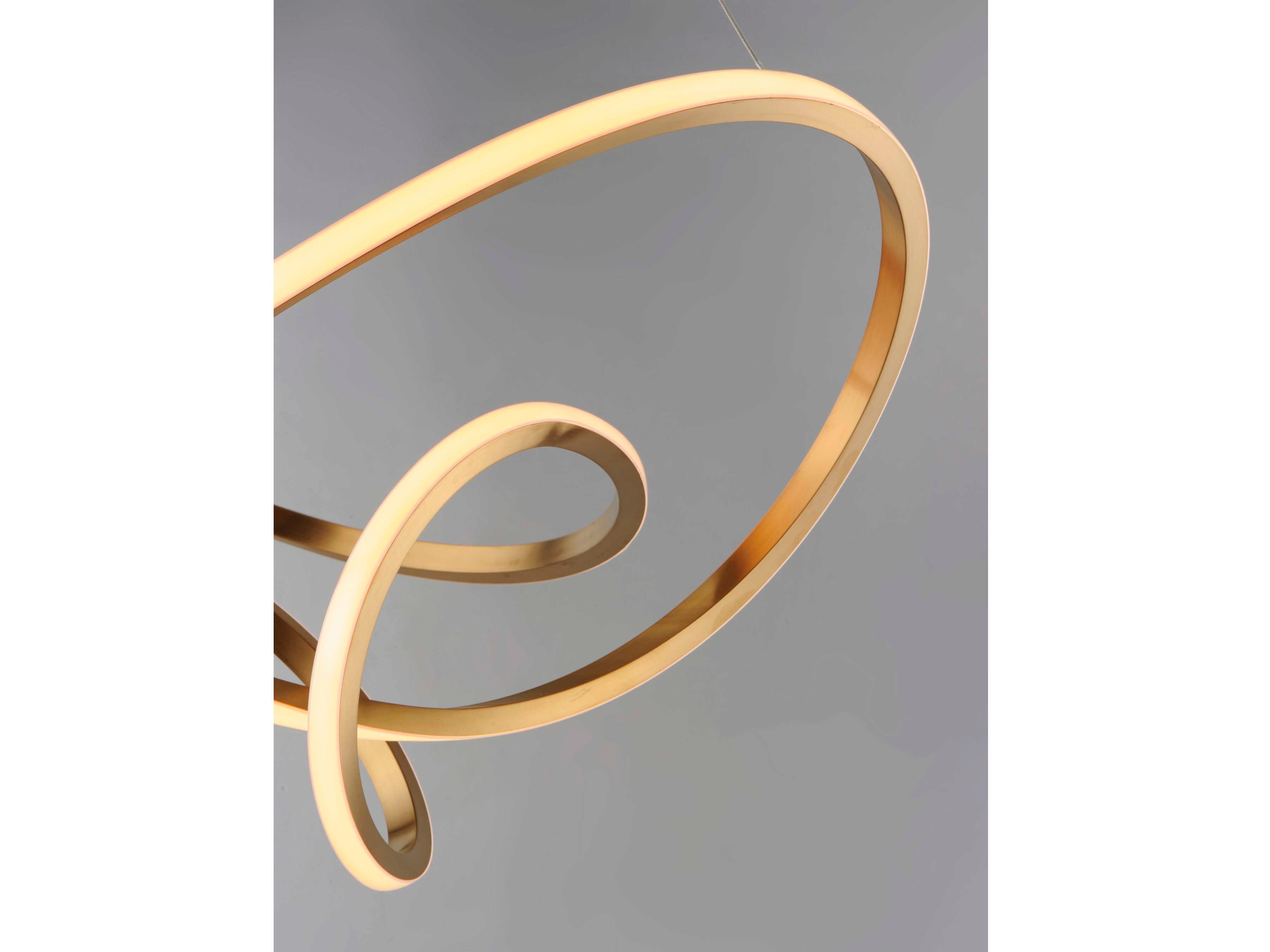 ET2 Perpetual 1-Light Brushed Champagne Gold LED Linear Island Pendant