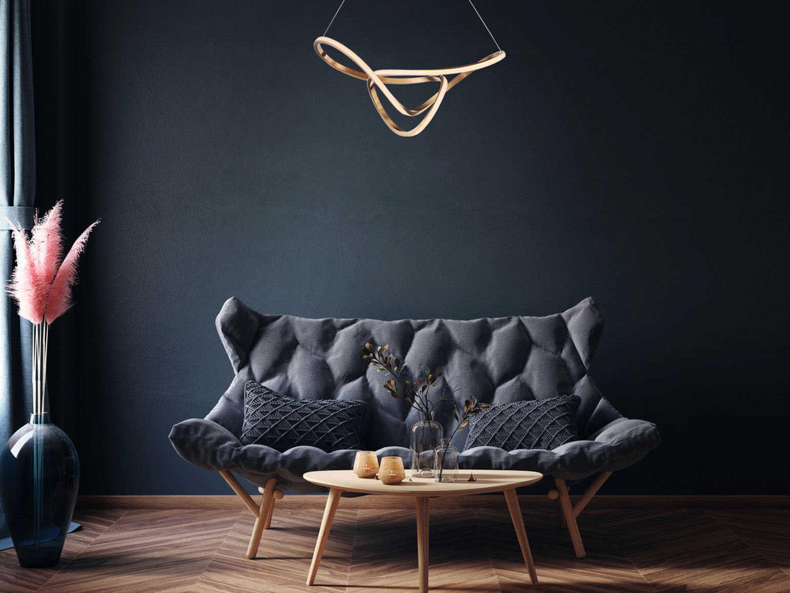 ET2 Perpetual 1-Light Brushed Champagne Gold LED Pendant