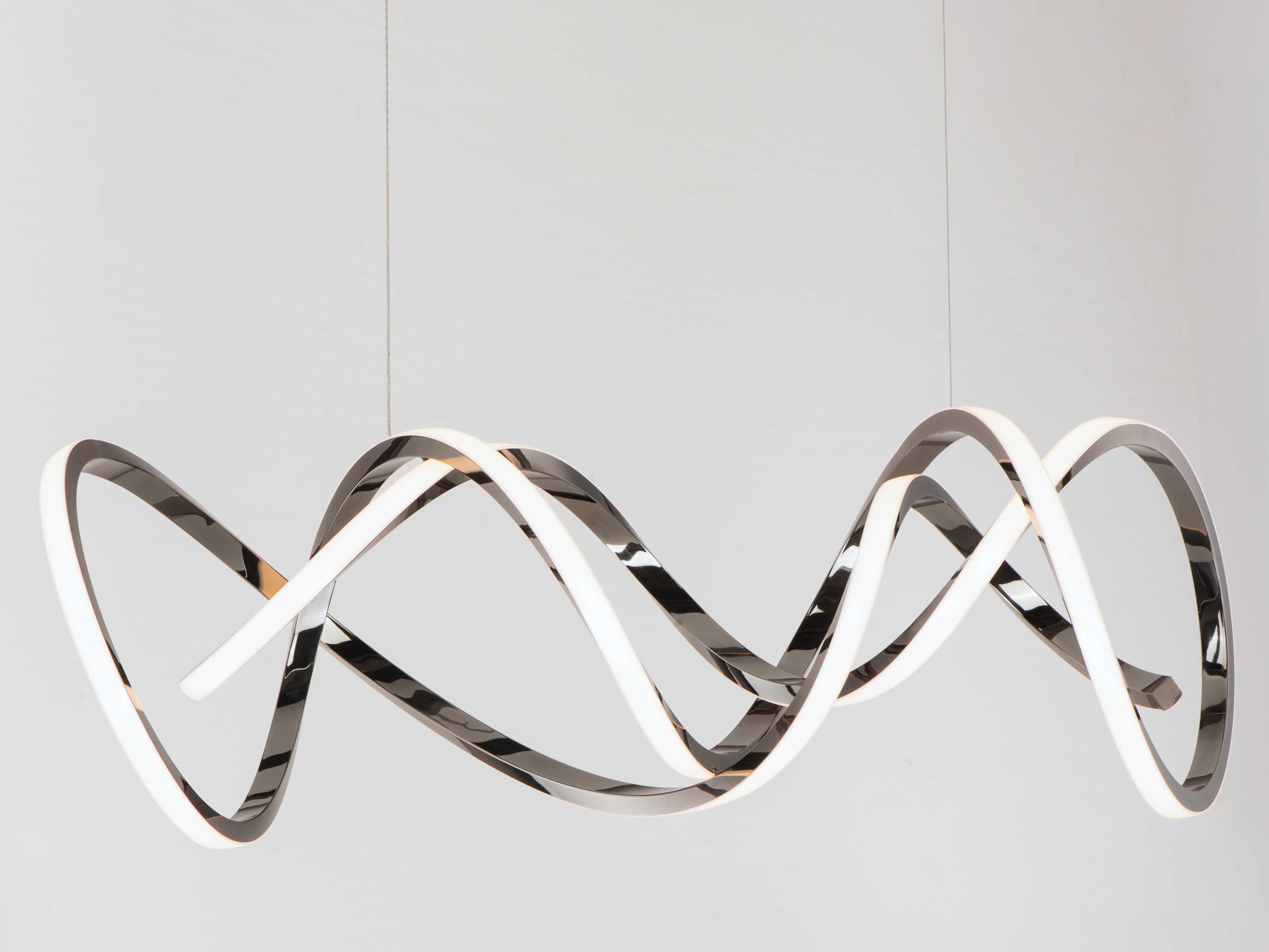 ET2 Signature 1-Light Black Chrome LED Linear Island Pendant