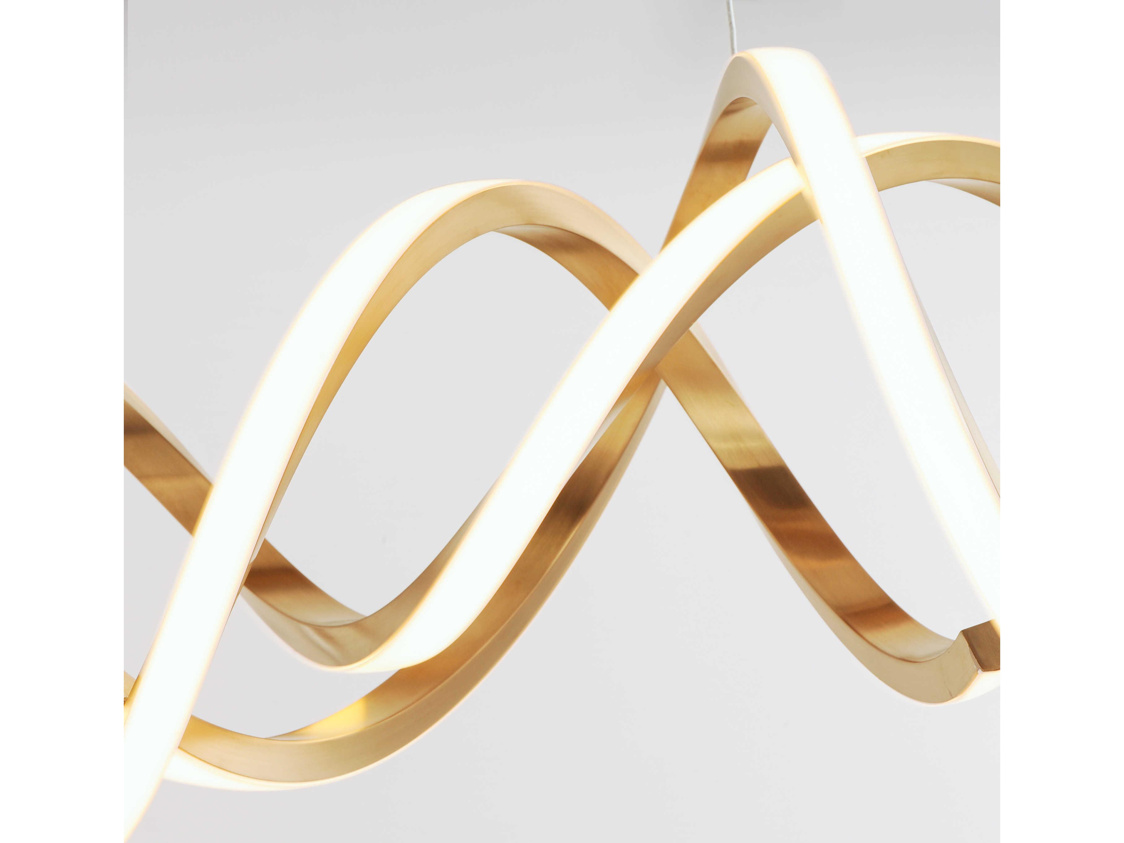 ET2 Signature 1-Light Brushed Champagne Gold LED Linear Island Pendant