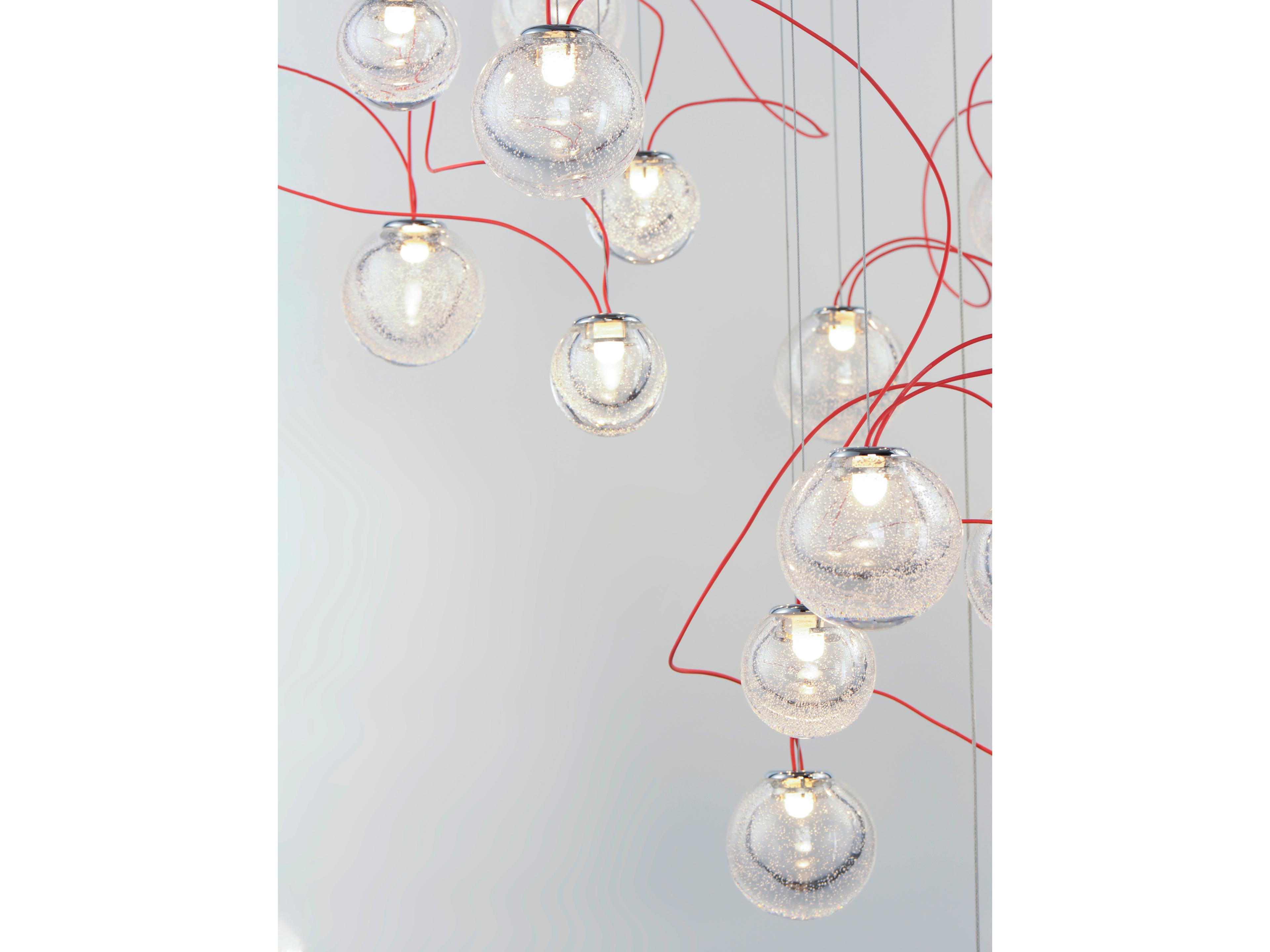 ET2 Bobble 16-Light6-Light Polished Chrome Glass LED Globe Pendant