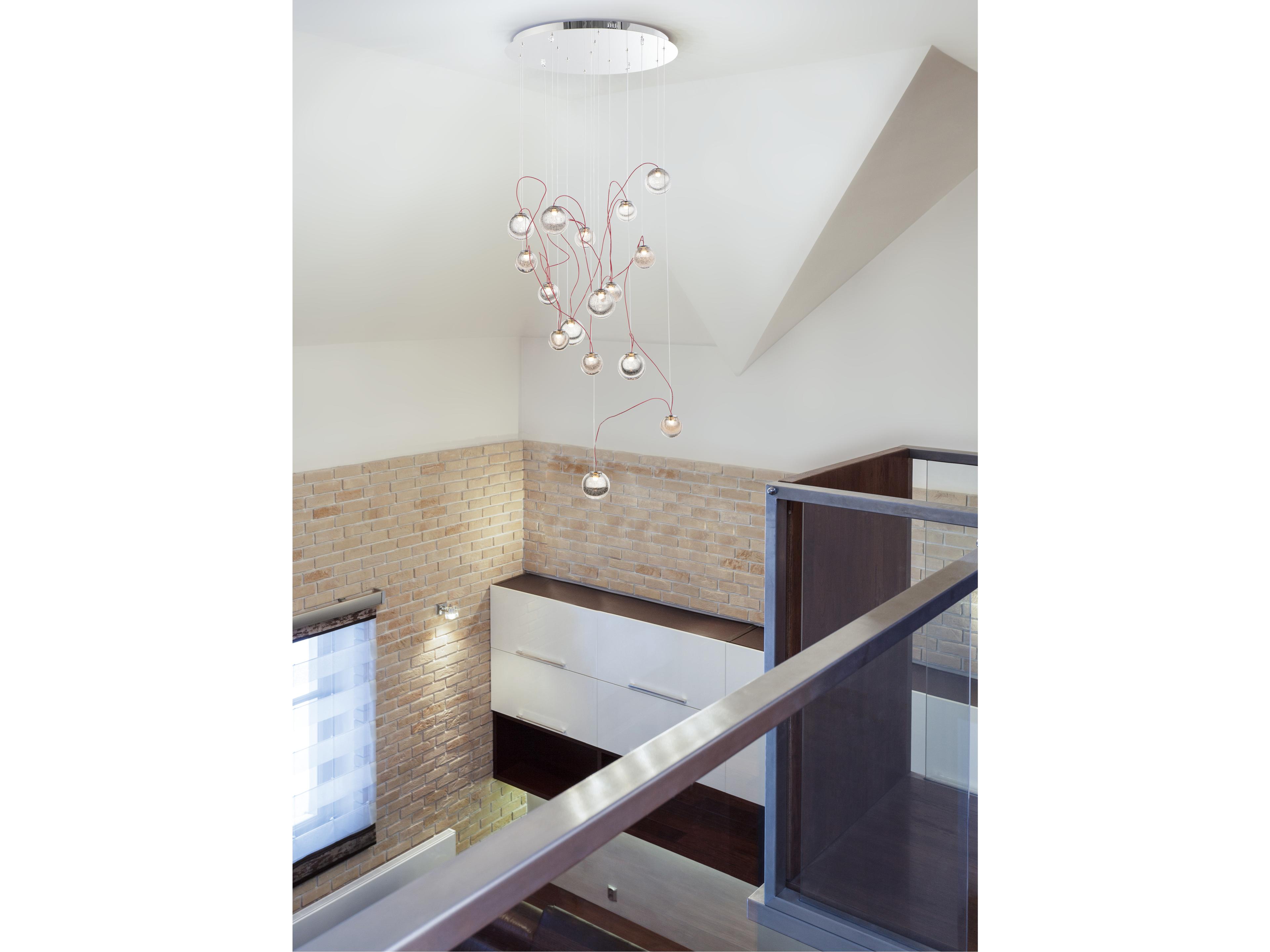 ET2 Bobble 16-Light6-Light Polished Chrome Glass LED Globe Pendant