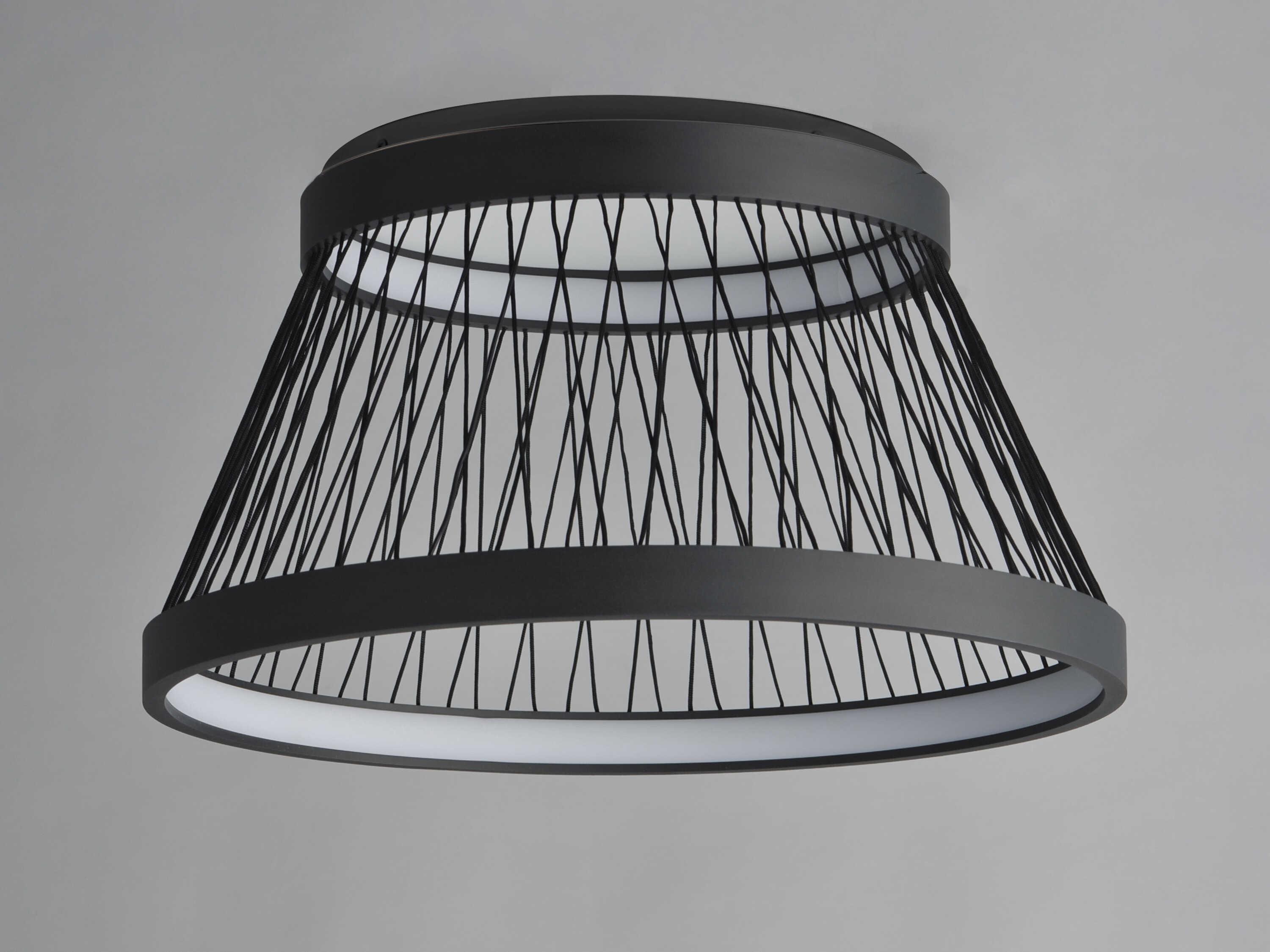 ET2 Loom 2-Light Black Drum Flush Mount