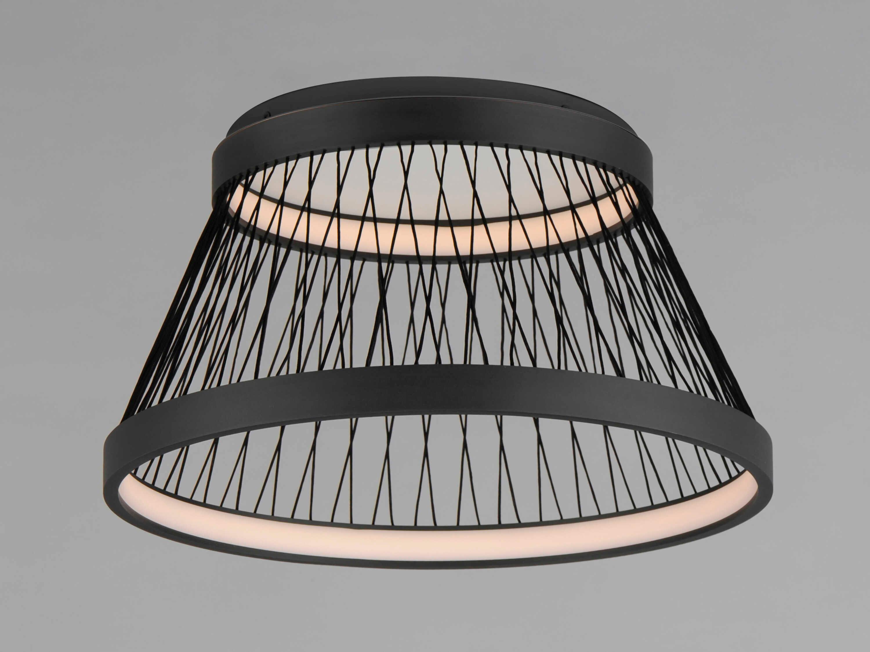 ET2 Loom 2-Light Black Drum Flush Mount