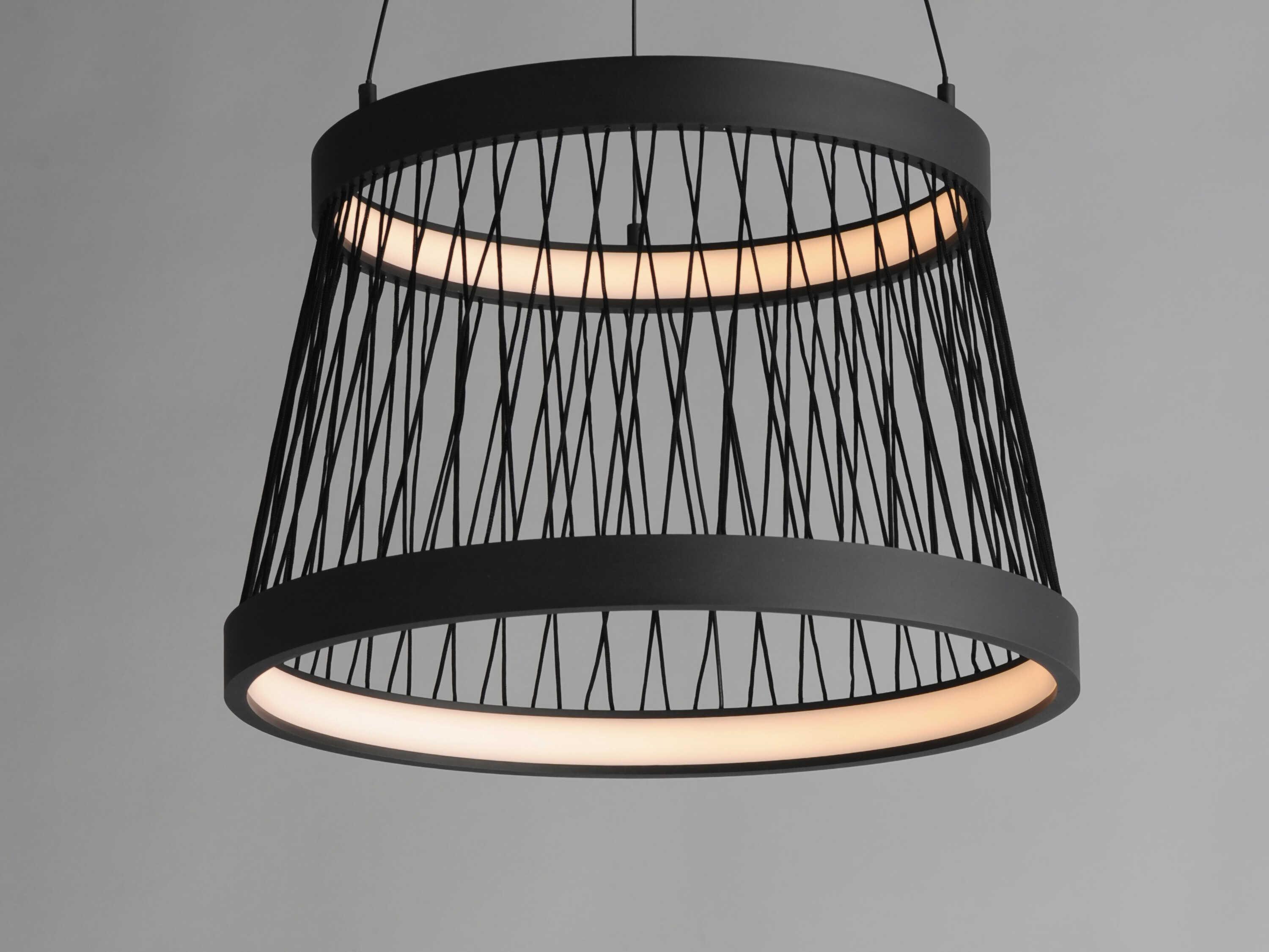 ET2 Loom 2-Light Black Drum Pendant