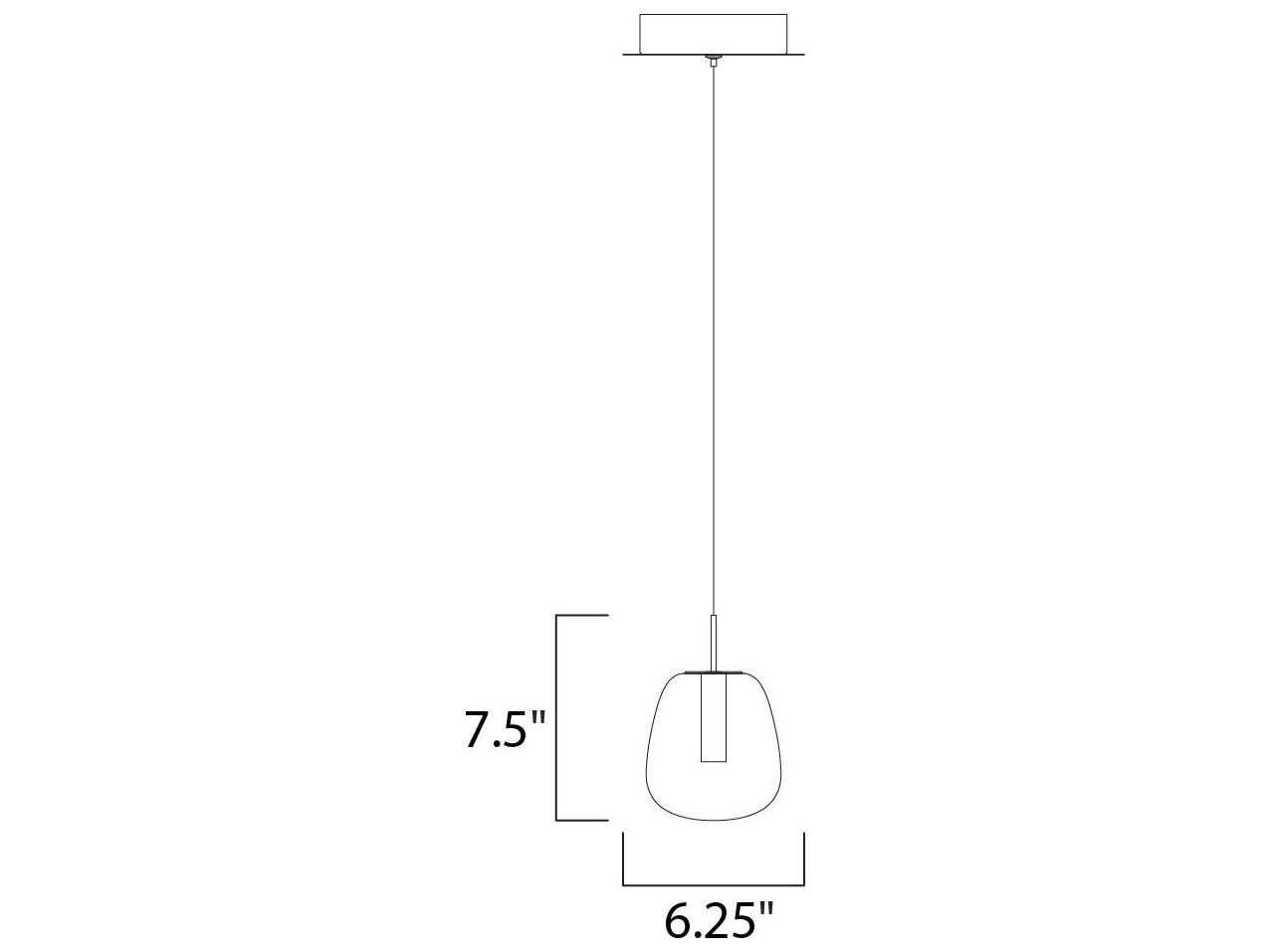 ET2 1-Light White Glass LED Round Mini Pendant