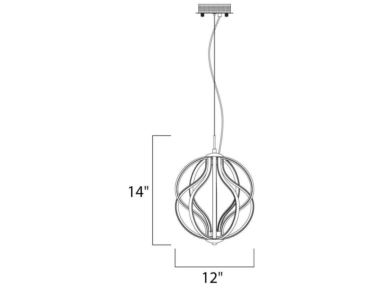 ET2 Aura 10-Light Polished Chrome LED Geometric Pendant