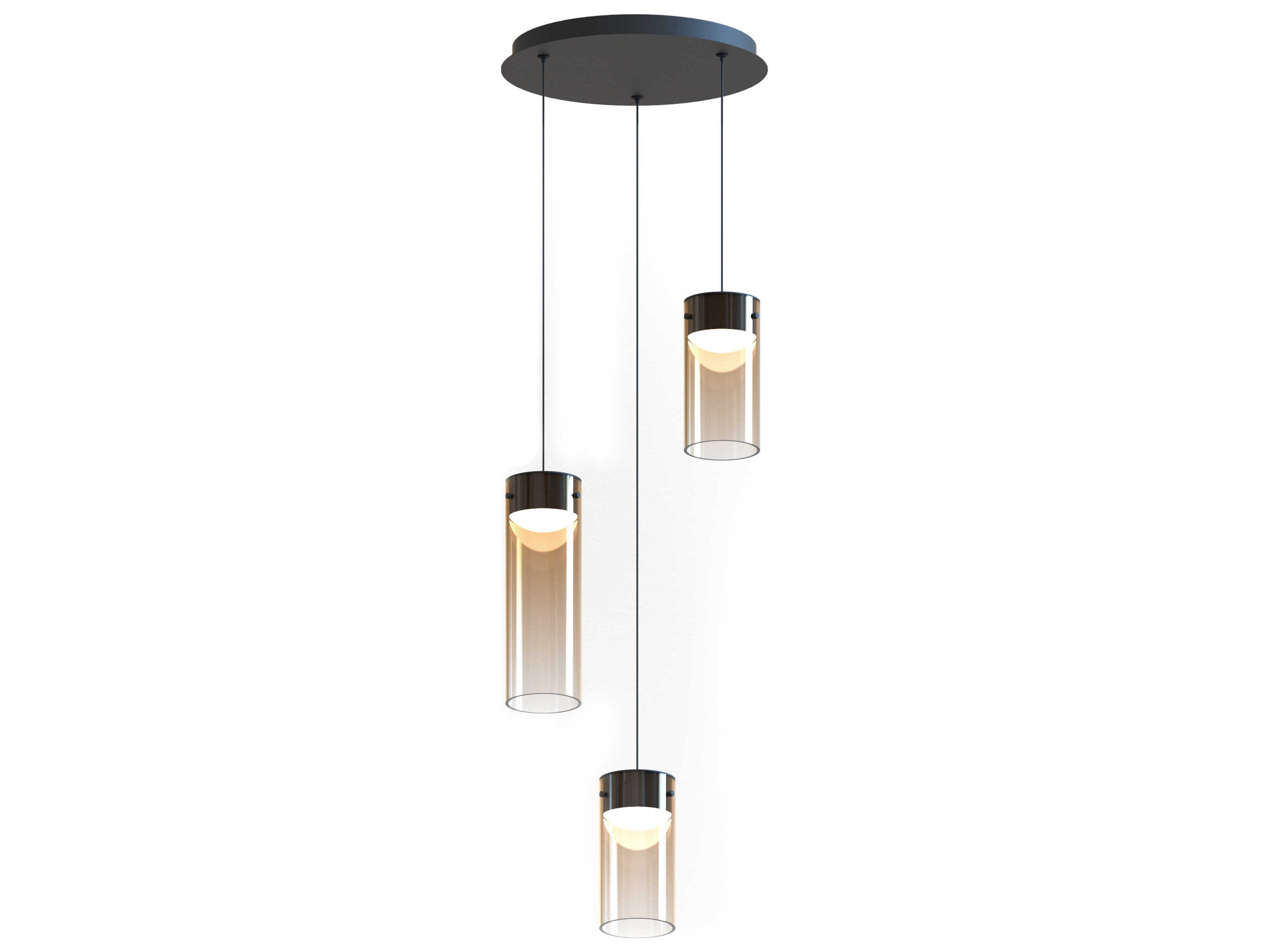 ET2 Highball 3-Light Gunmetal Cylinder Mini Pendant