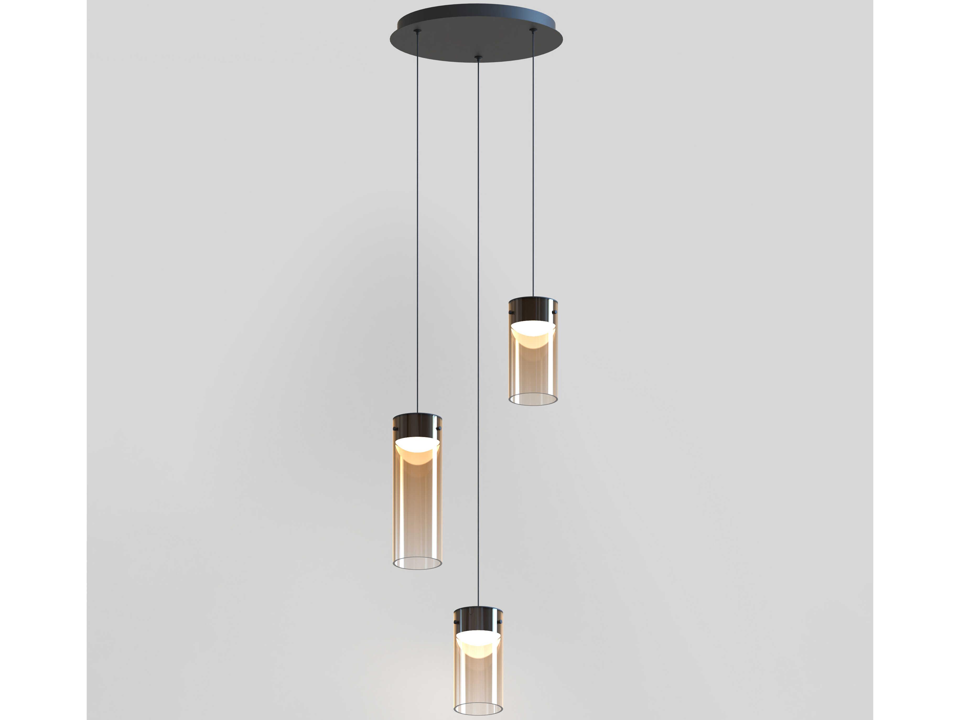 ET2 Highball 3-Light Gunmetal Cylinder Mini Pendant