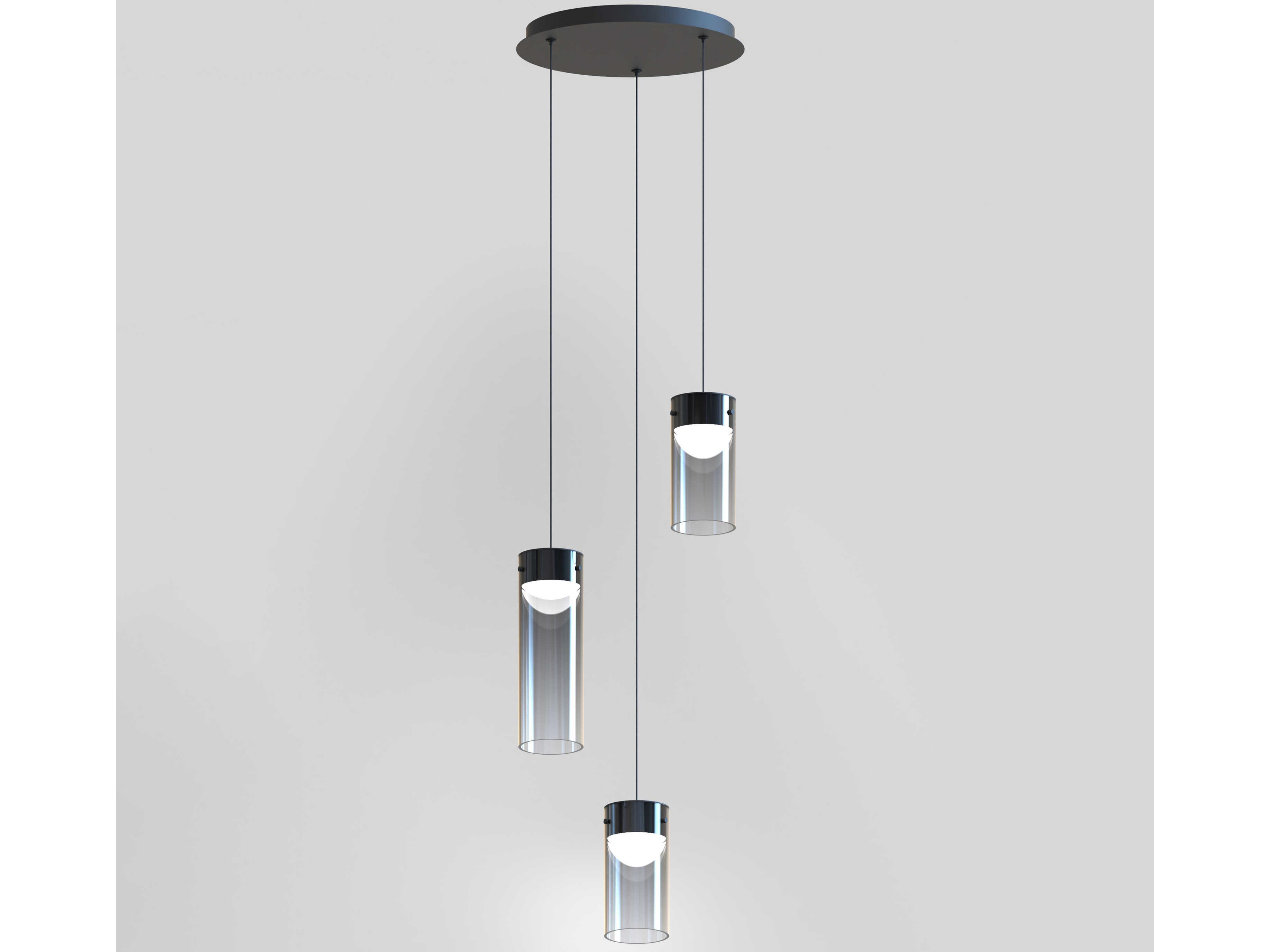 ET2 Highball 3-Light Gunmetal Cylinder Mini Pendant