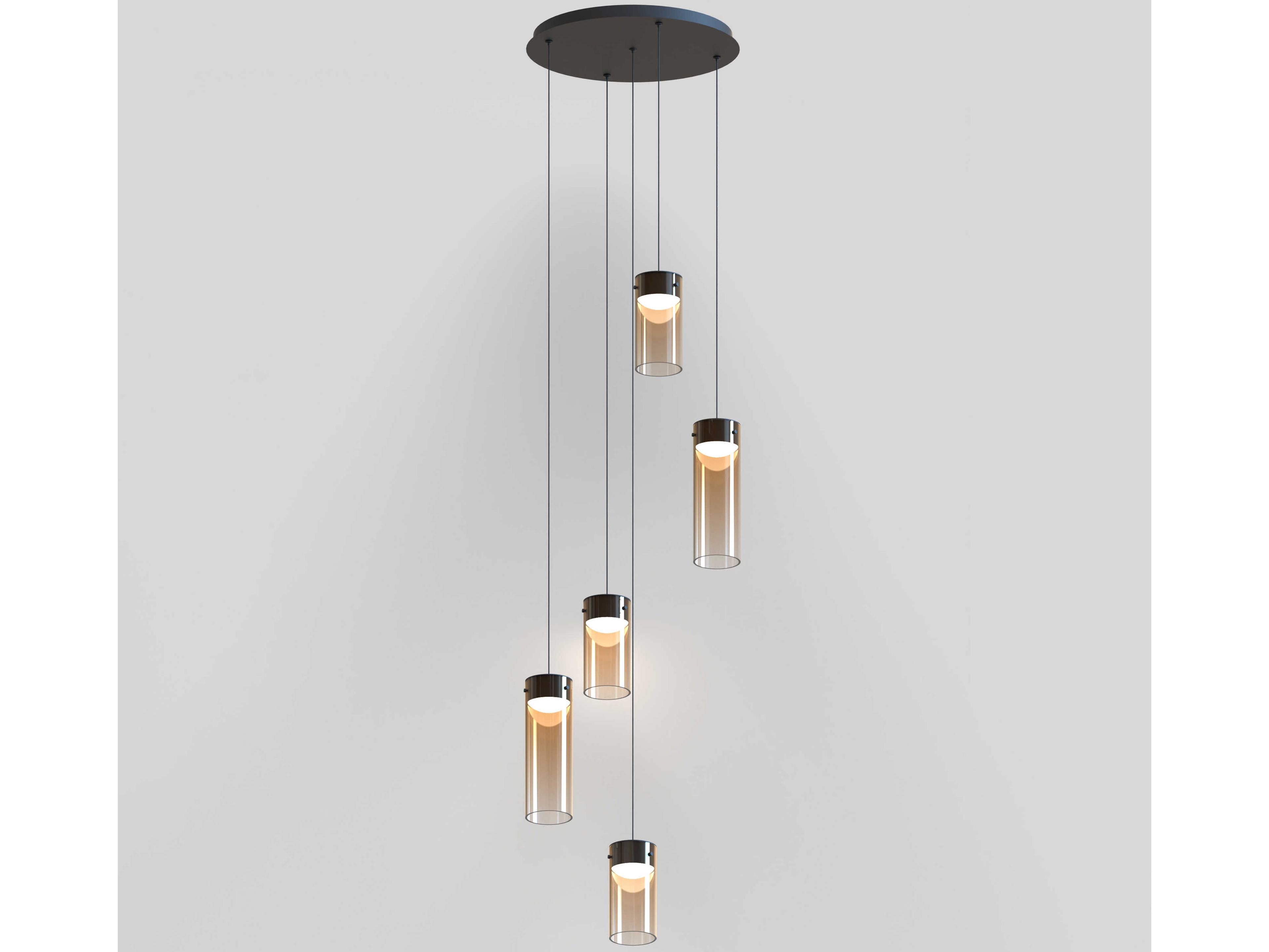 ET2 Highball 5-Light Gunmetal Cylinder Pendant