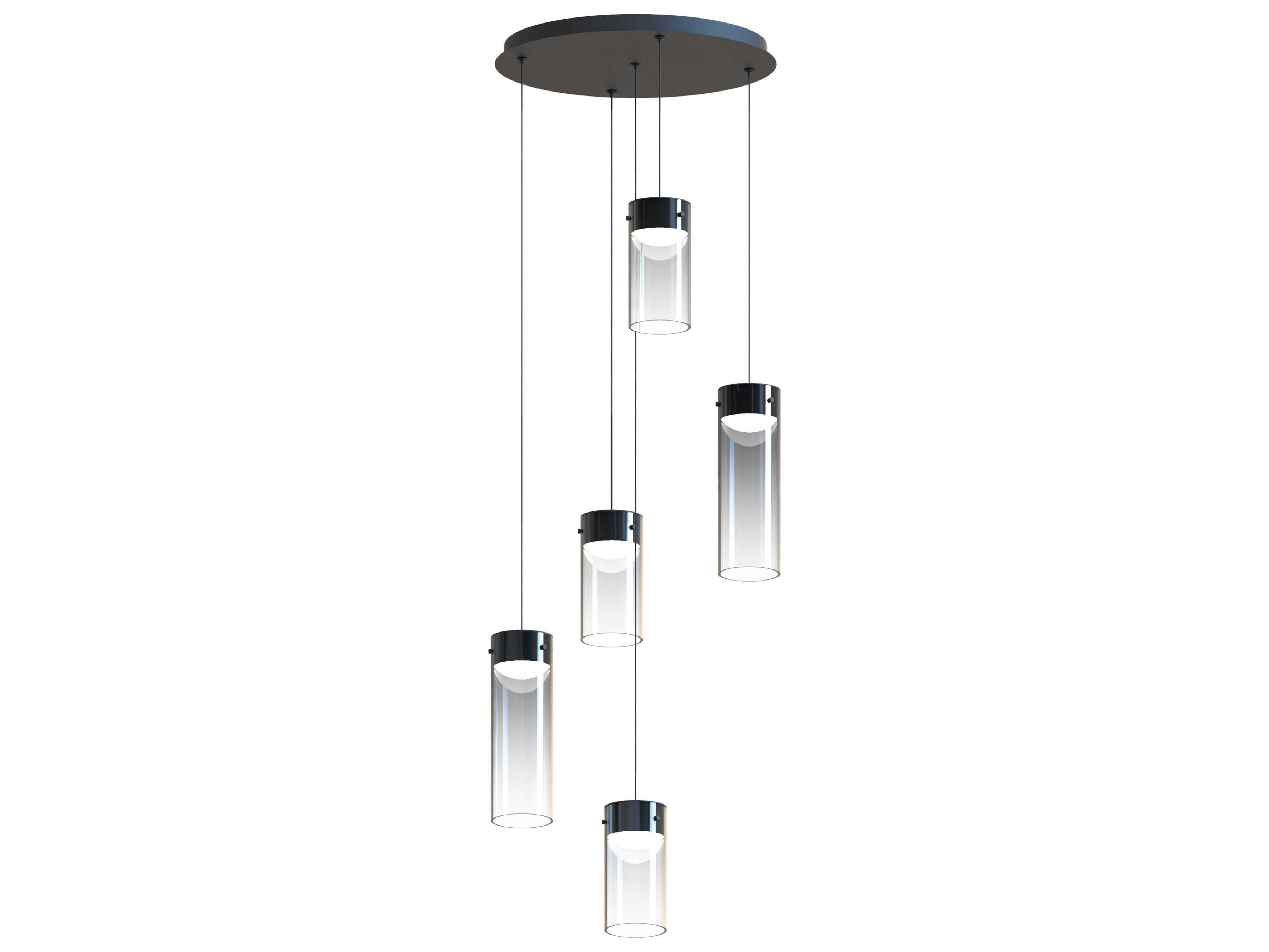 ET2 Highball 5-Light Gunmetal Cylinder Pendant