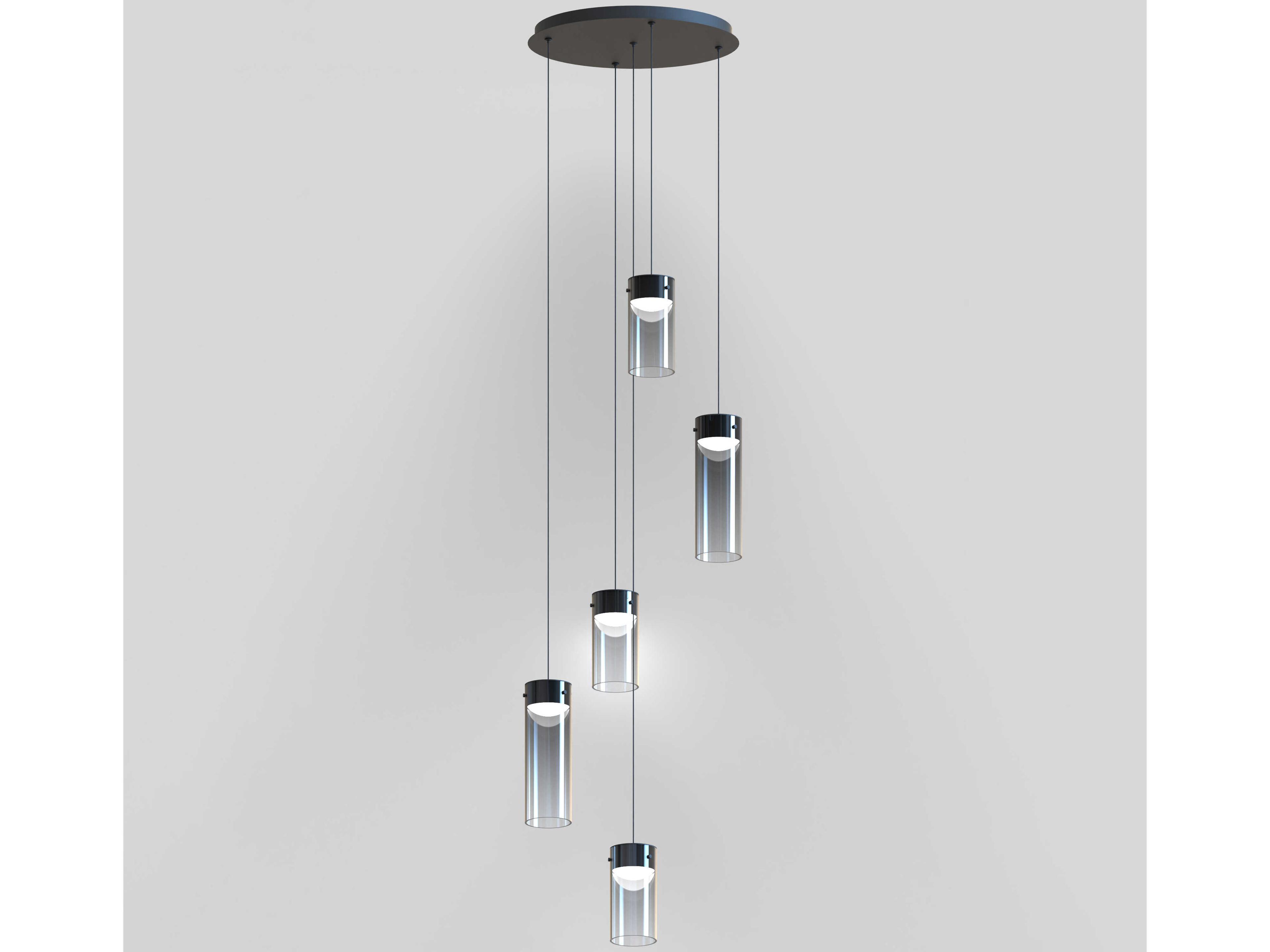 ET2 Highball 5-Light Gunmetal Cylinder Pendant