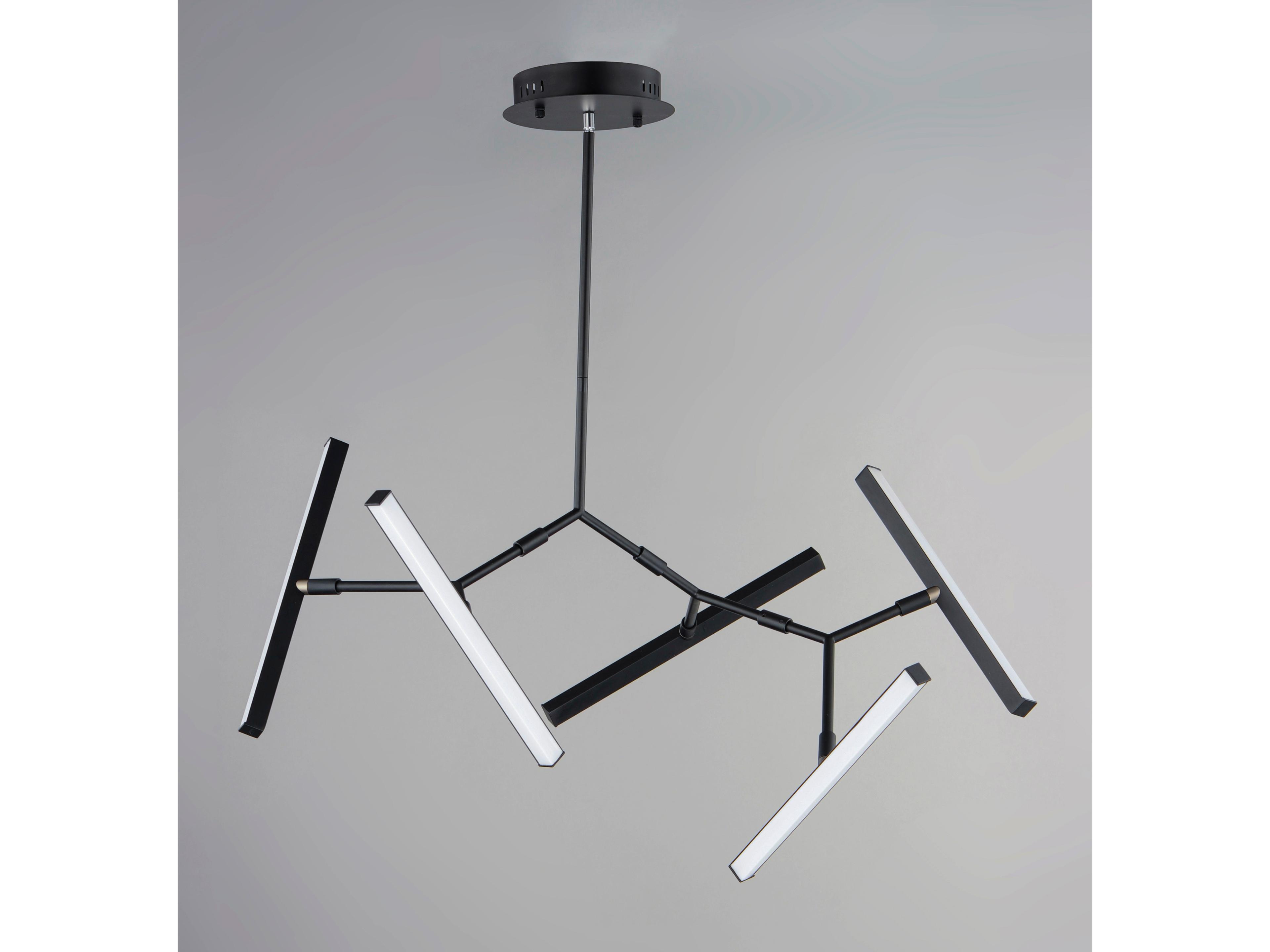 ET2 Robotica 5-Light Black LED Geometric Chandelier