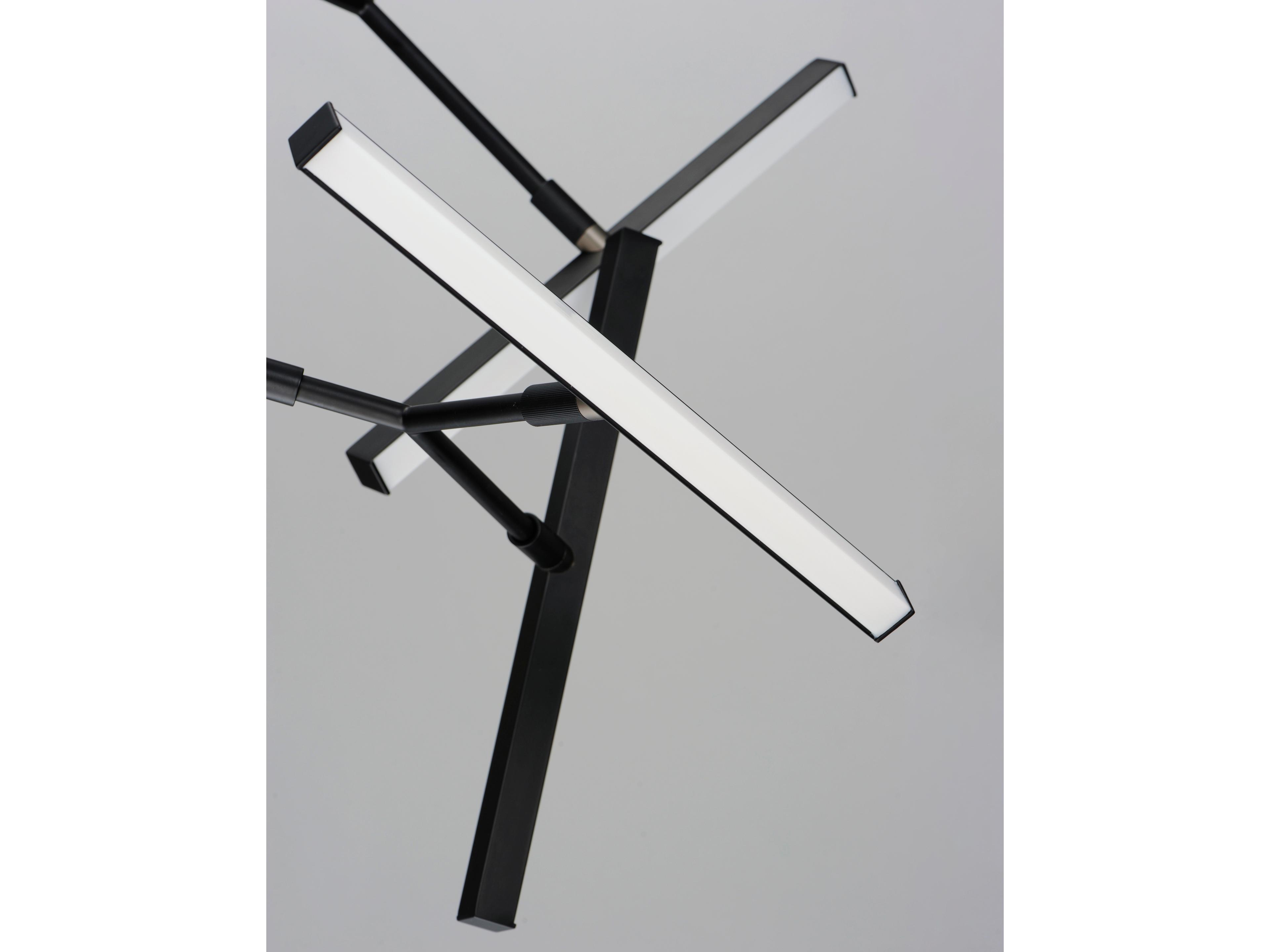 ET2 Robotica 8-Light Black LED Geometric Chandelier