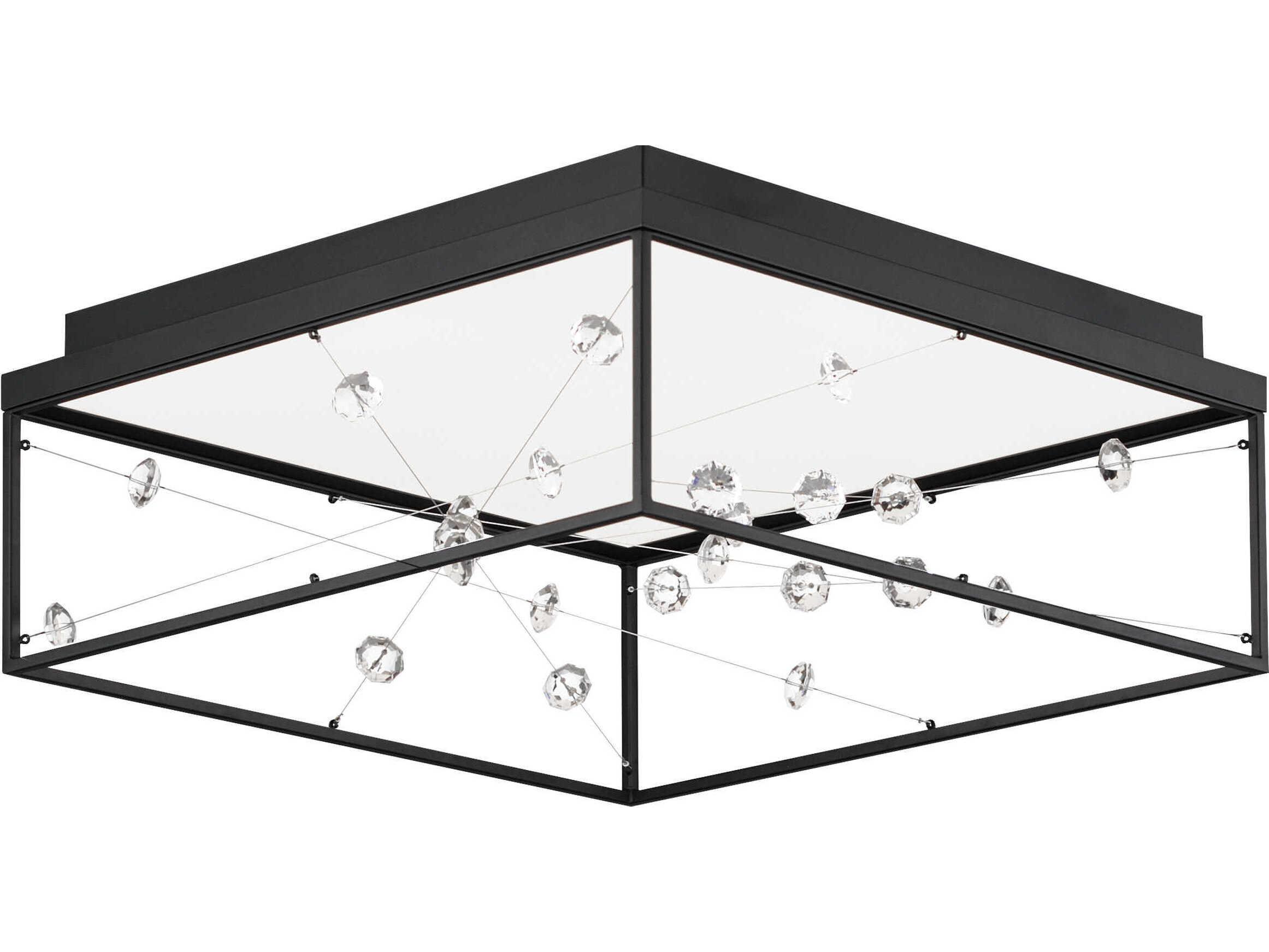 ET2 Entanglement 1-Light Black Geometric Flush Mount