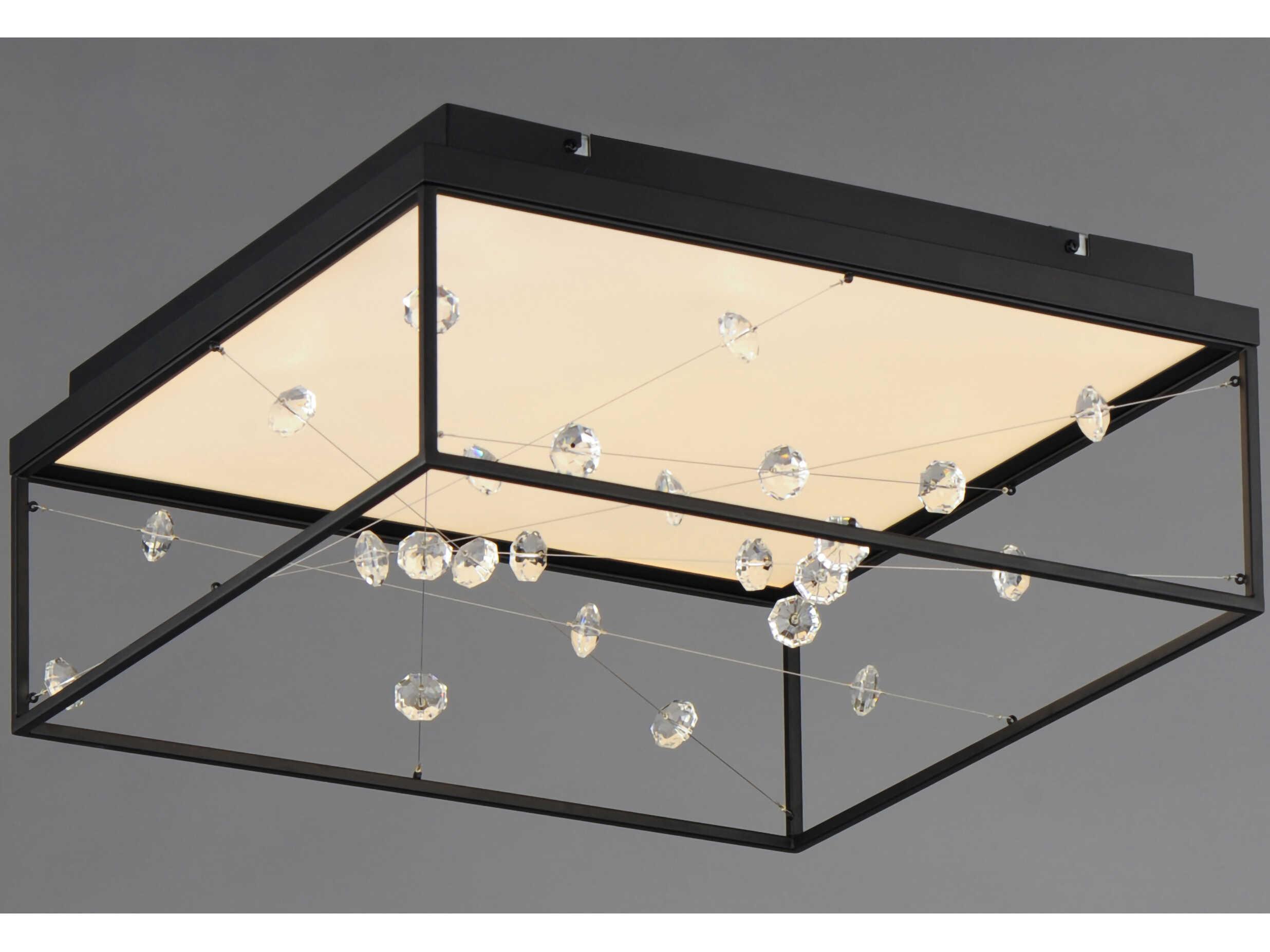 ET2 Entanglement 1-Light Black Geometric Flush Mount