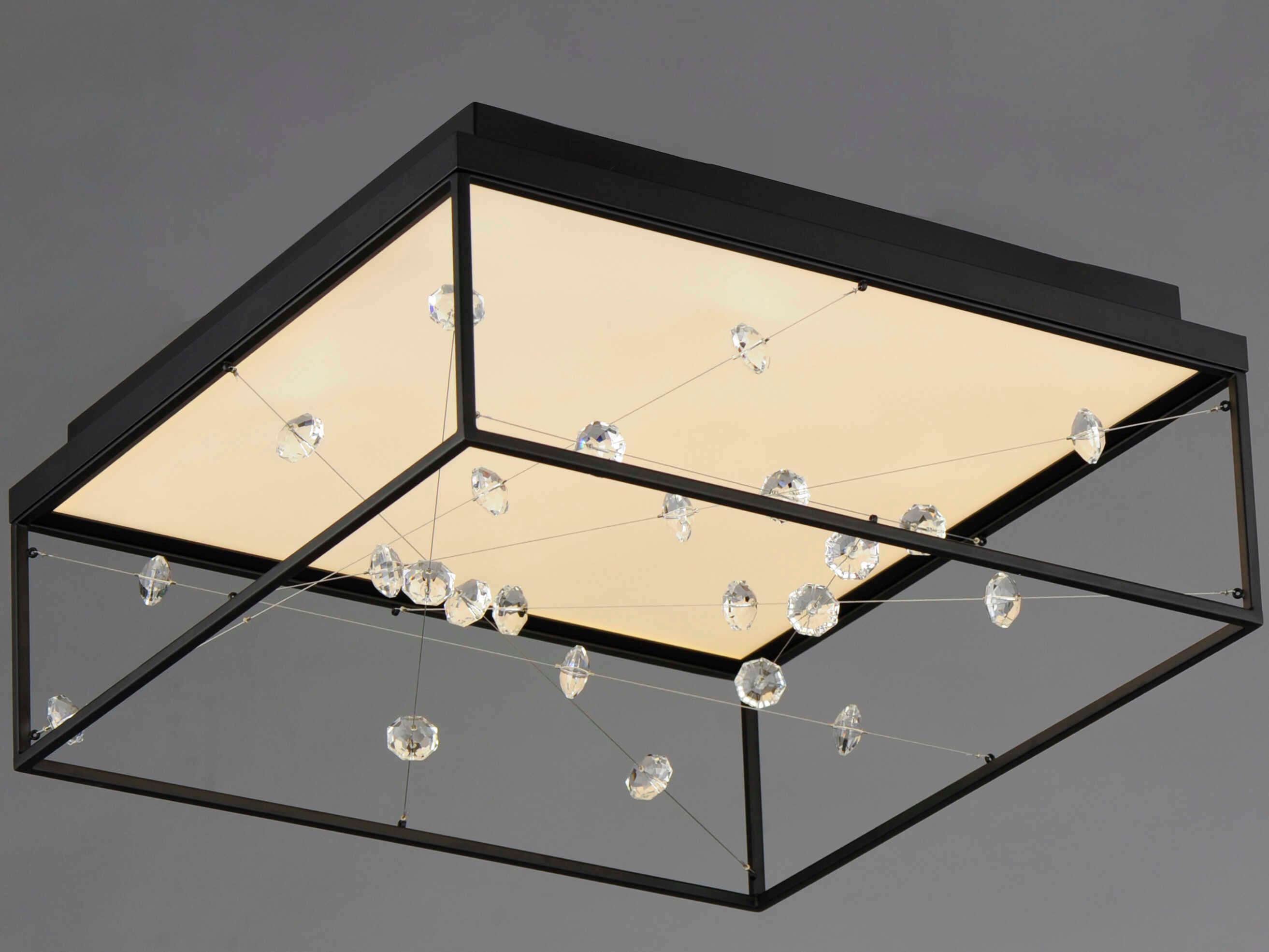 ET2 Entanglement 1-Light Black Geometric Flush Mount