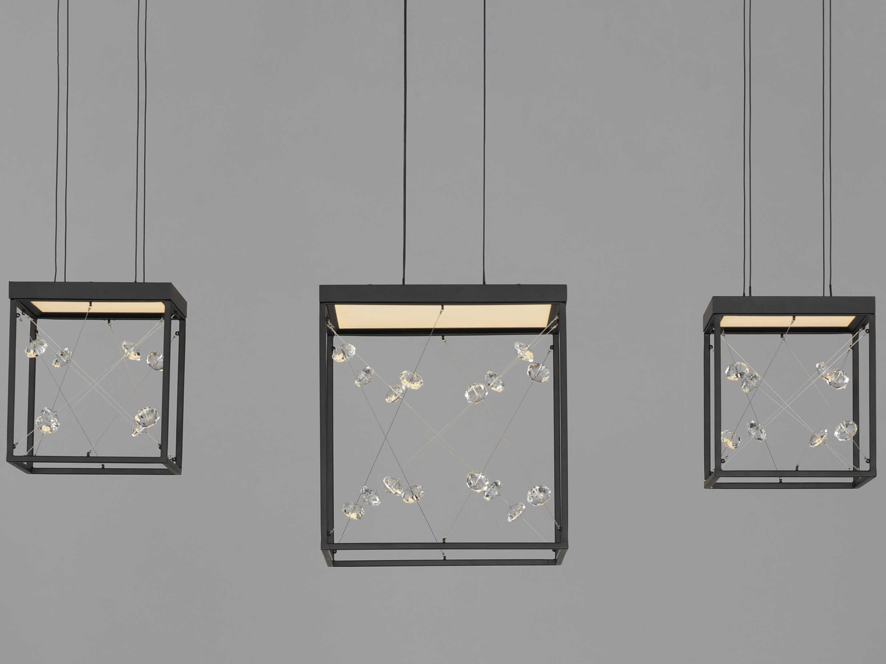 ET2 Entanglement 1-Light Black Geometric Island Pendant