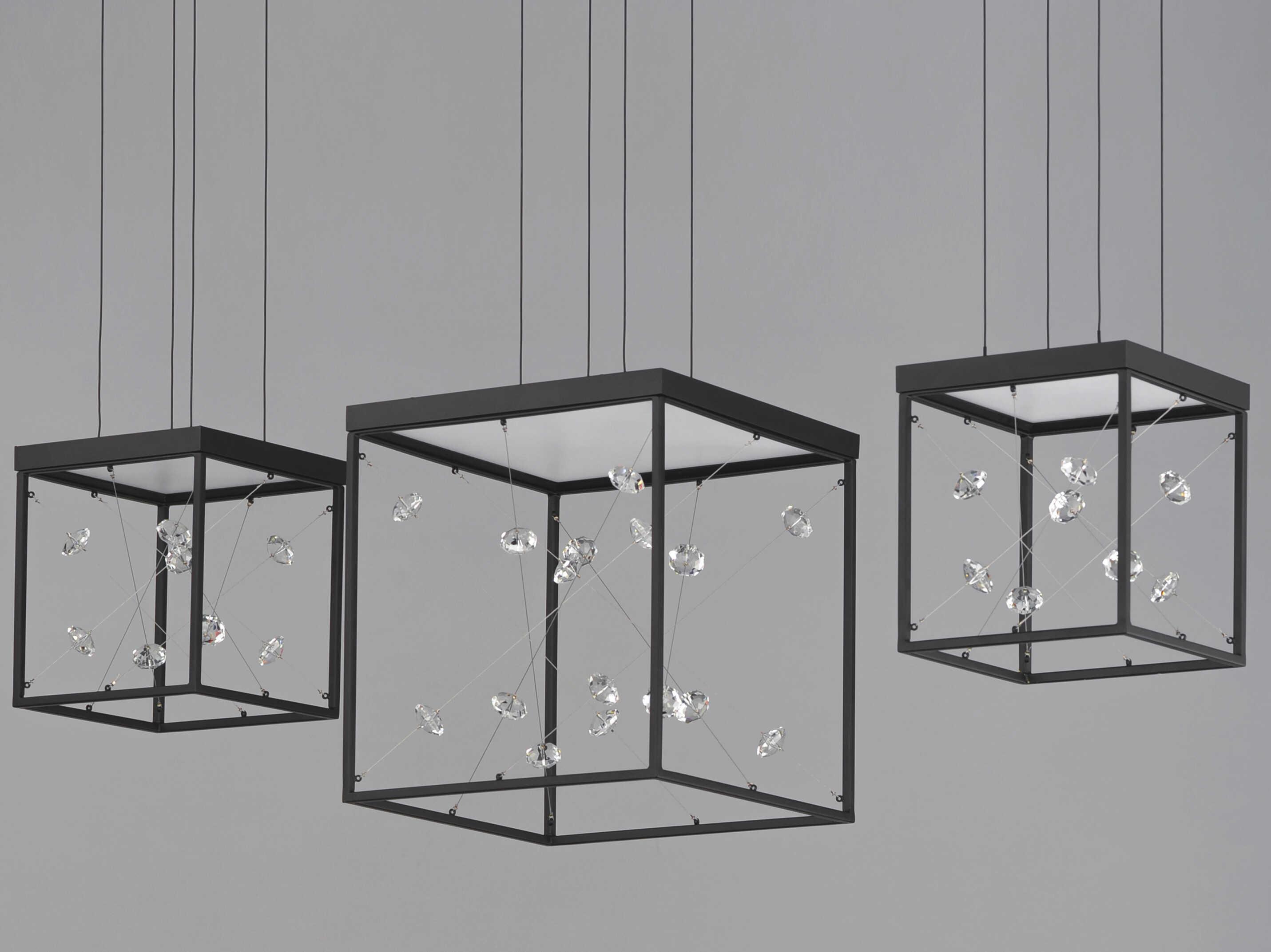 ET2 Entanglement 1-Light Black Geometric Island Pendant