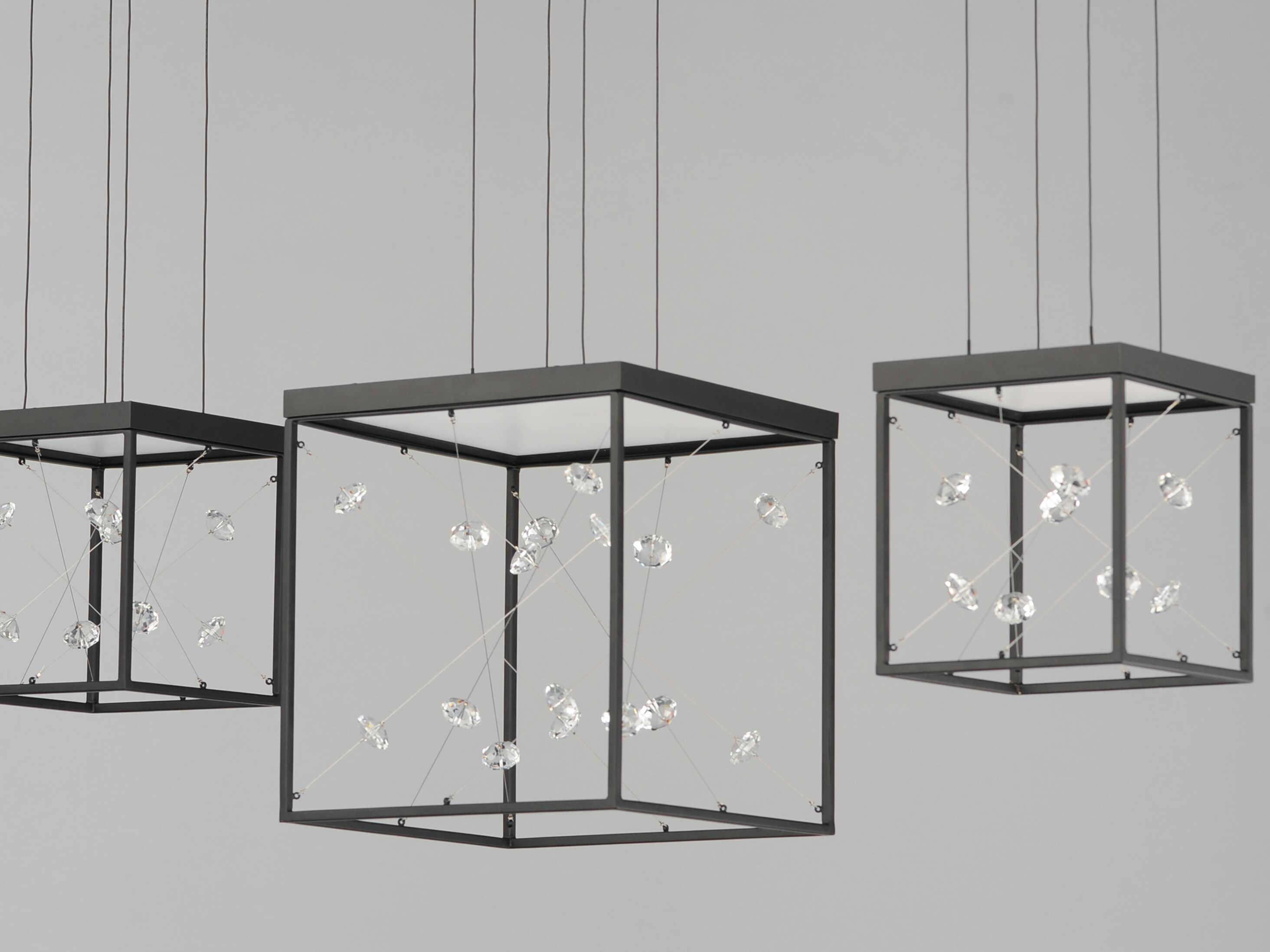 ET2 Entanglement 1-Light Black Geometric Island Pendant