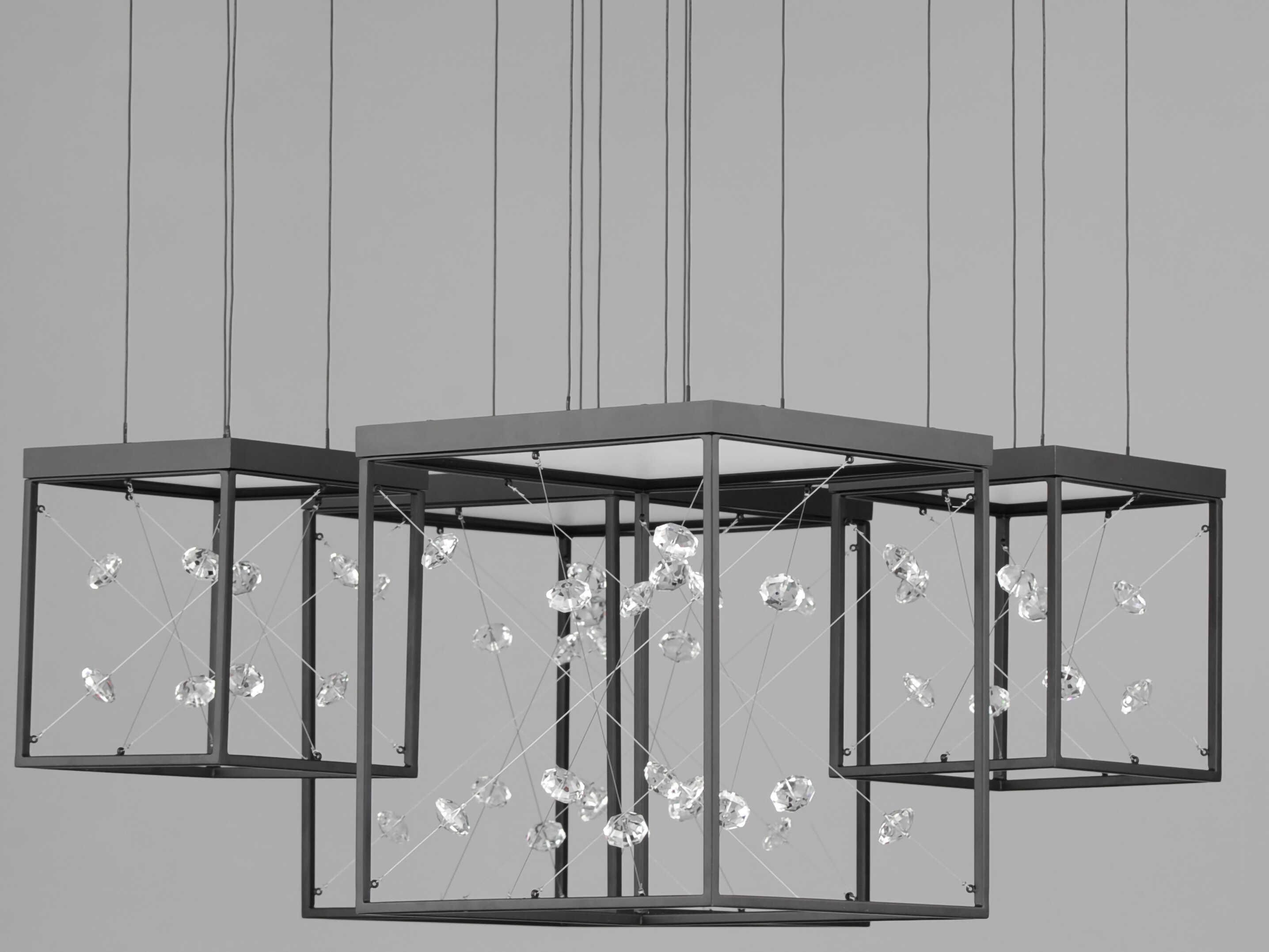 ET2 Entanglement 1-Light Black Geometric Pendant