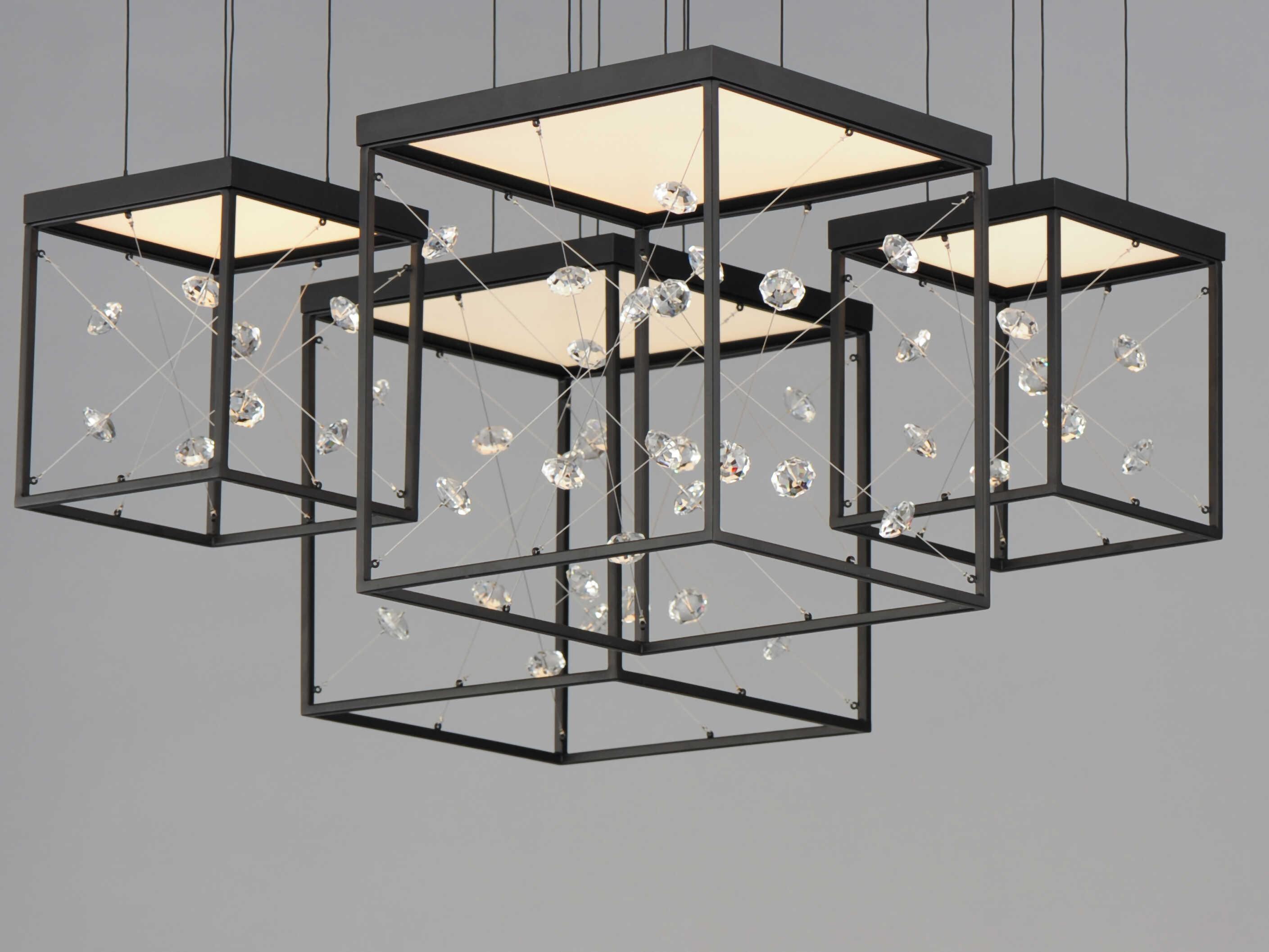 ET2 Entanglement 1-Light Black Geometric Pendant